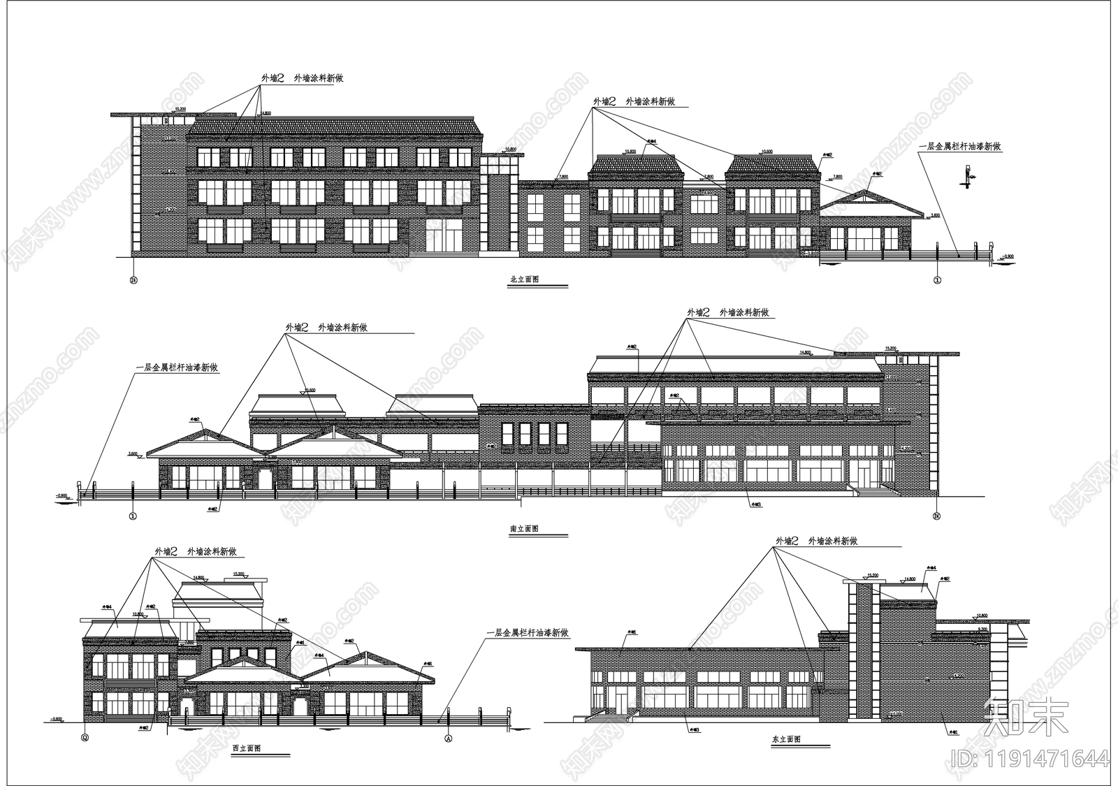现代学校建筑施工图下载【ID:1191471644】