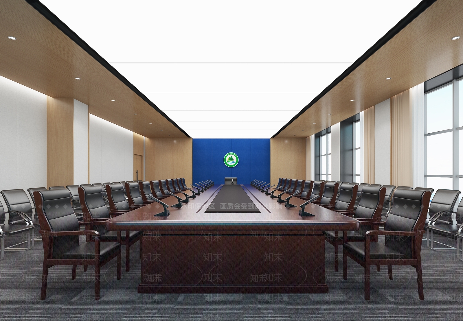 现代会议室3D模型下载【ID:1191475965】
