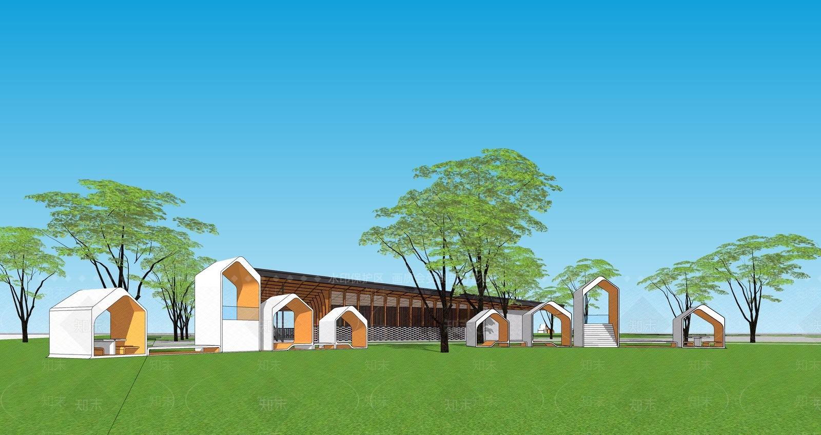 现代新中式其他商业建筑SU模型下载【ID:1191479011】