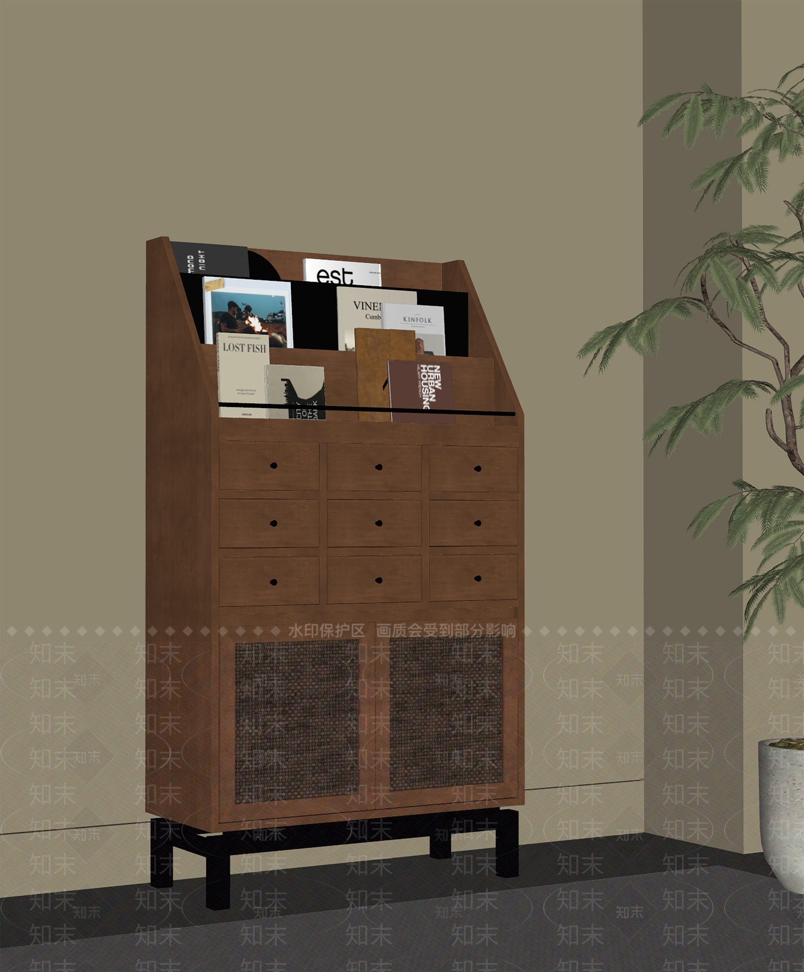 中古斗柜SU模型下载【ID:1191478883】