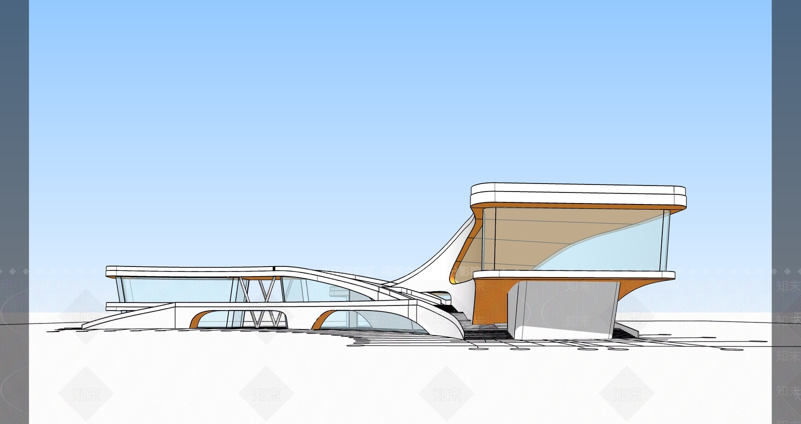现代简约其他商业建筑SU模型下载【ID:1191479467】
