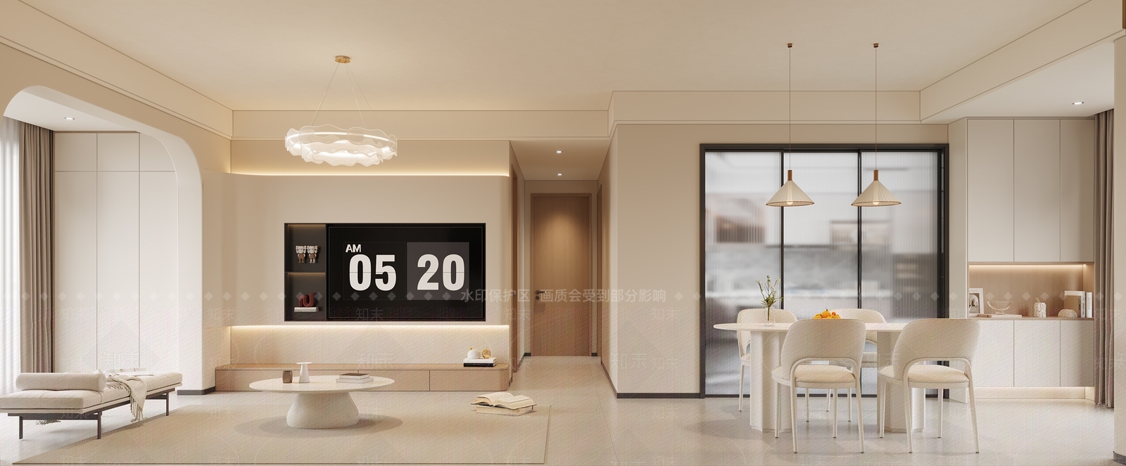 现代开放式厨房3D模型下载【ID:1215100488】