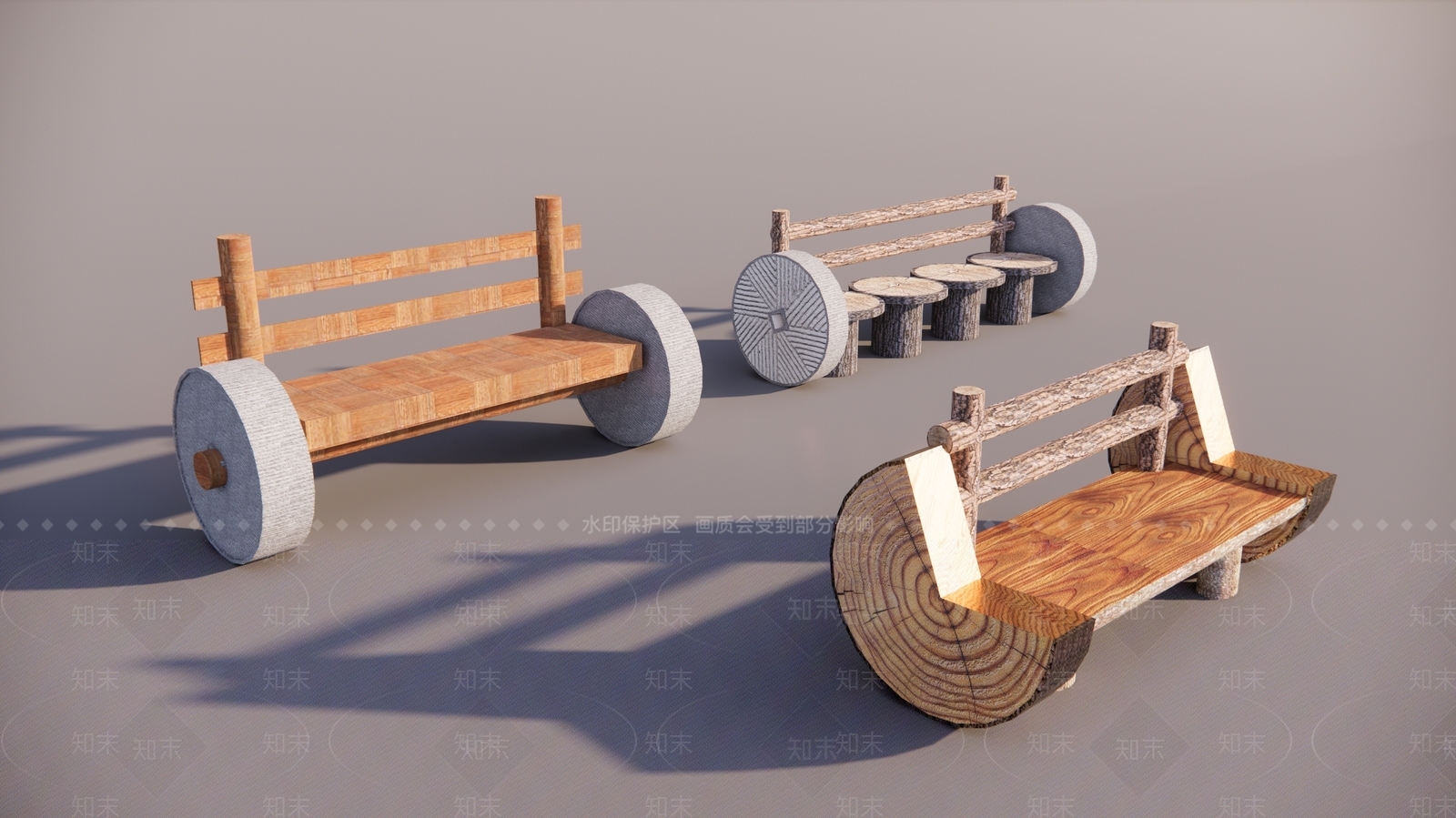 中式乡村原生态座椅SU模型下载【ID:1191483154】