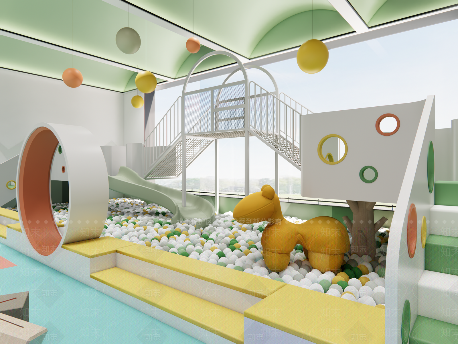 现代简约儿童活动空间SU模型下载【ID:1191485267】