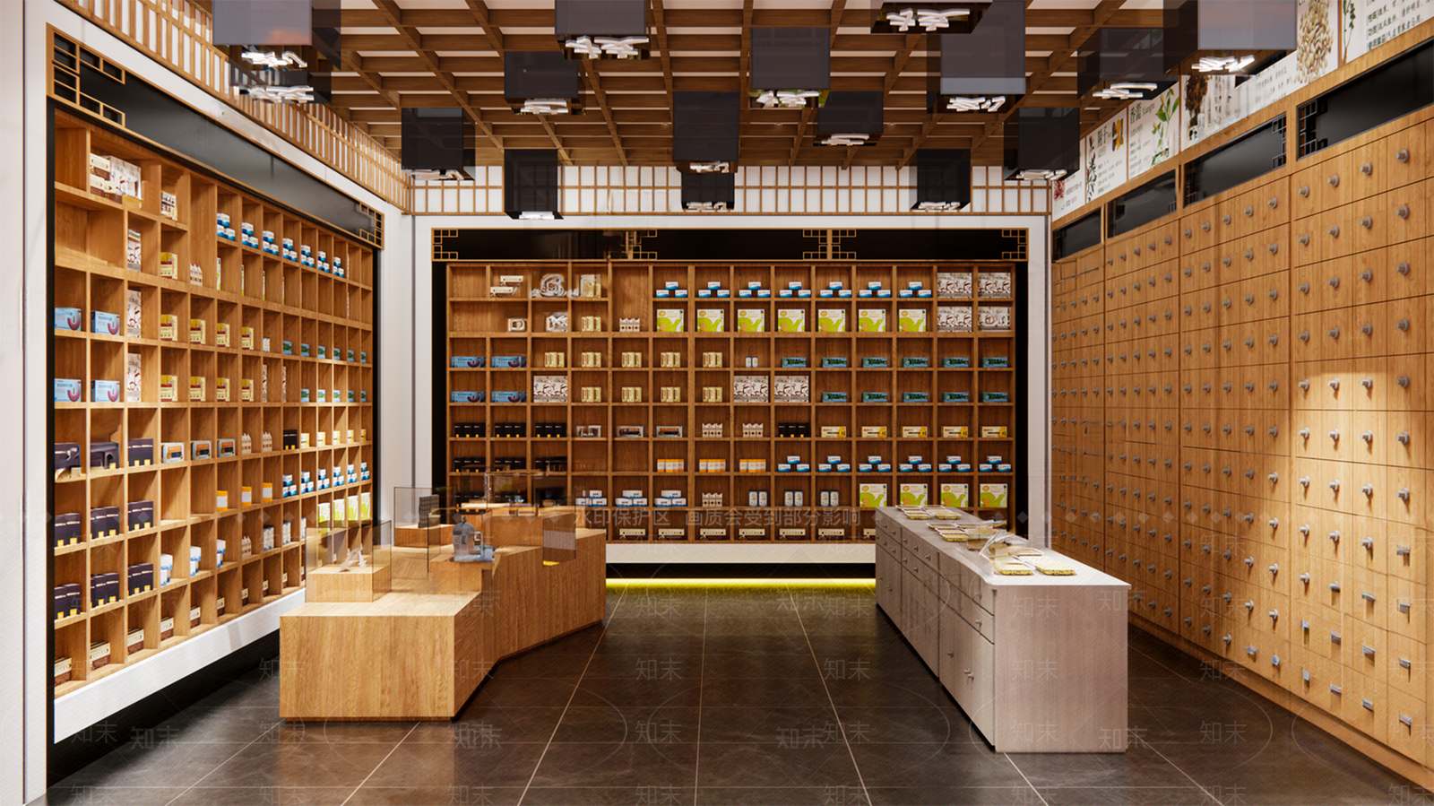 新中式药店3D模型下载【ID:1191488573】