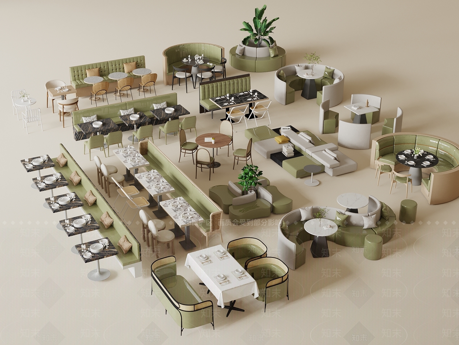 现代卡座沙发SU模型下载【ID:1191489233】