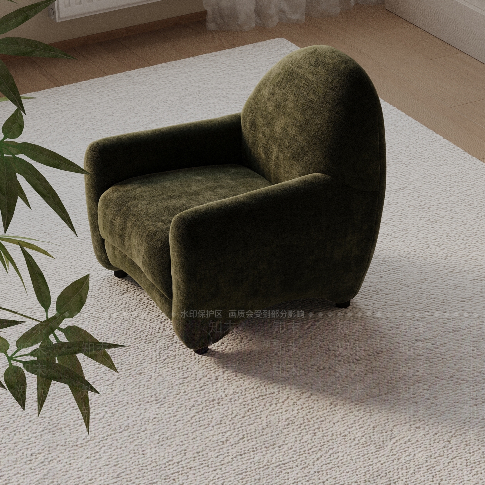 现代休闲椅3D模型下载【ID:1191491222】