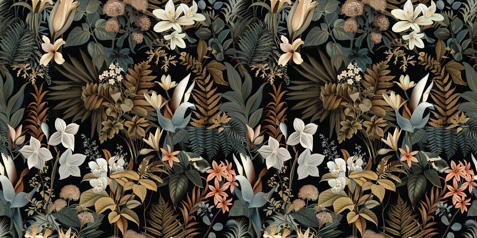 法式欧式花纹壁纸贴图下载【ID:1191491873】