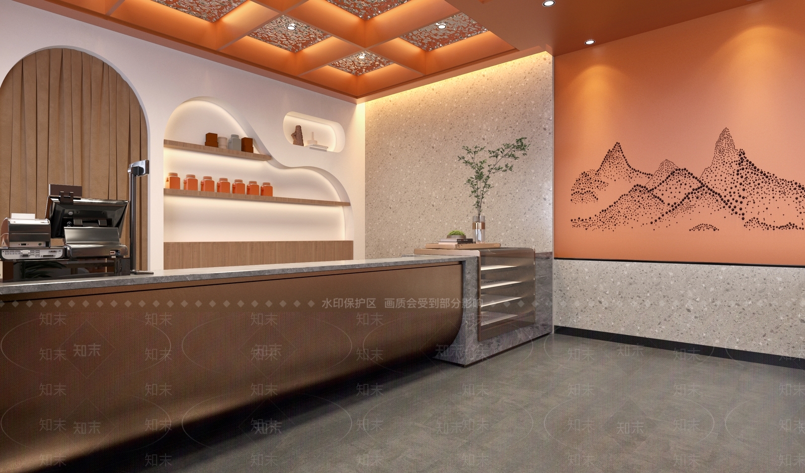 现代中餐厅3D模型下载【ID:1191493668】