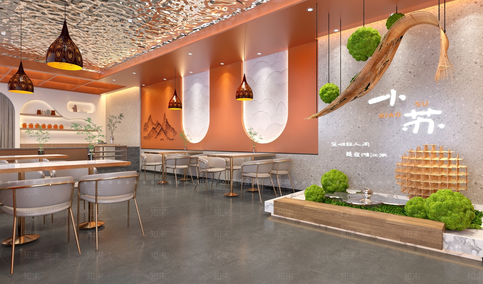 现代中餐厅3D模型下载【ID:1191493668】