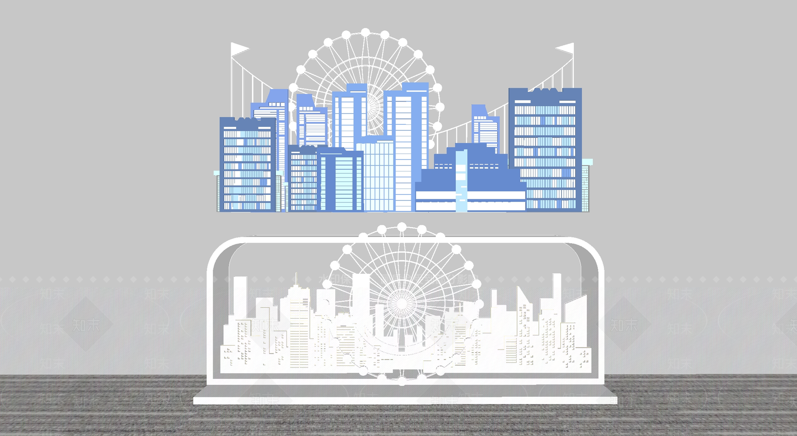 现代文化墙SU模型下载【ID:1191496219】