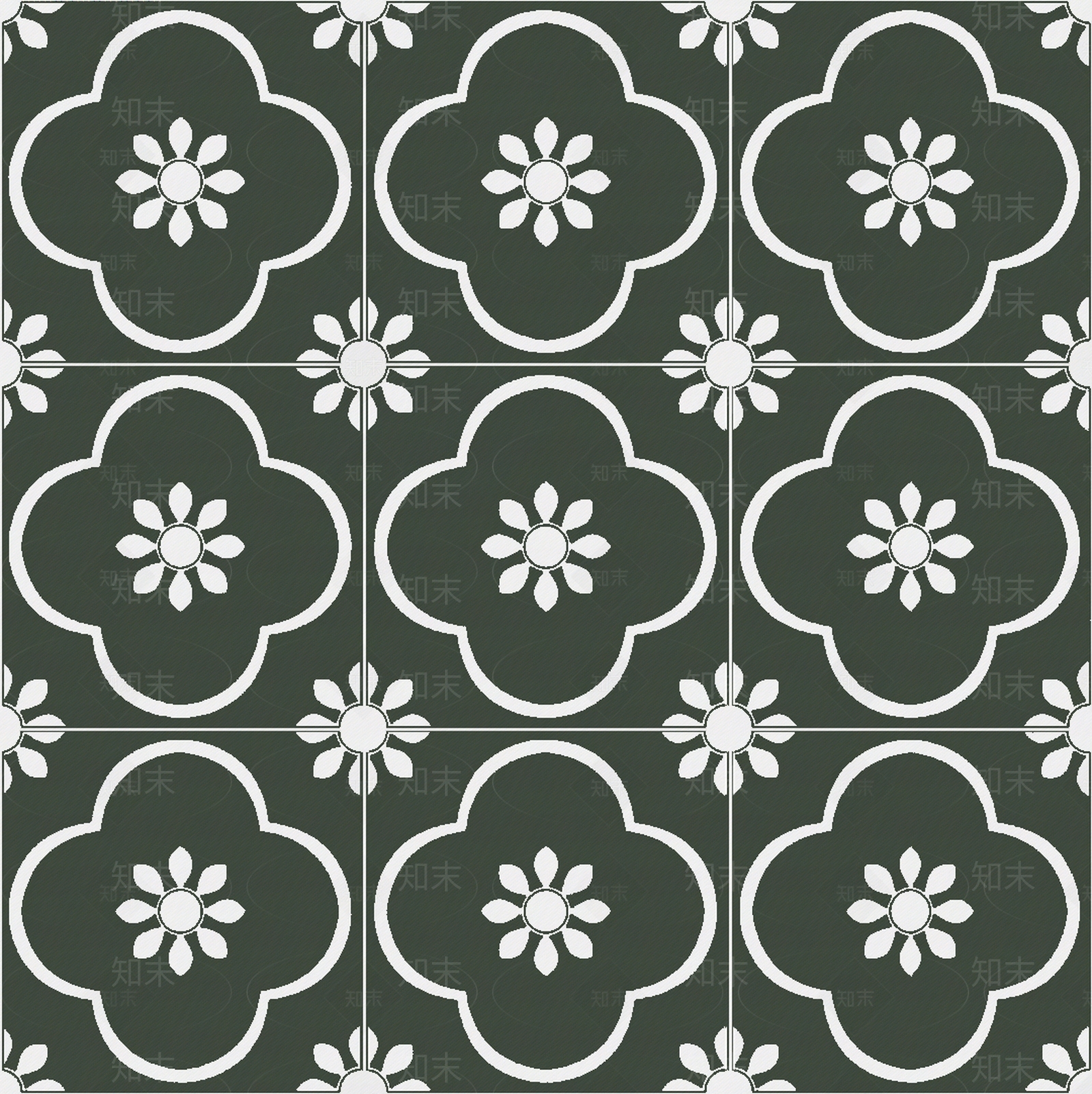 现代法式花纹砖贴图下载【ID:1191497577】