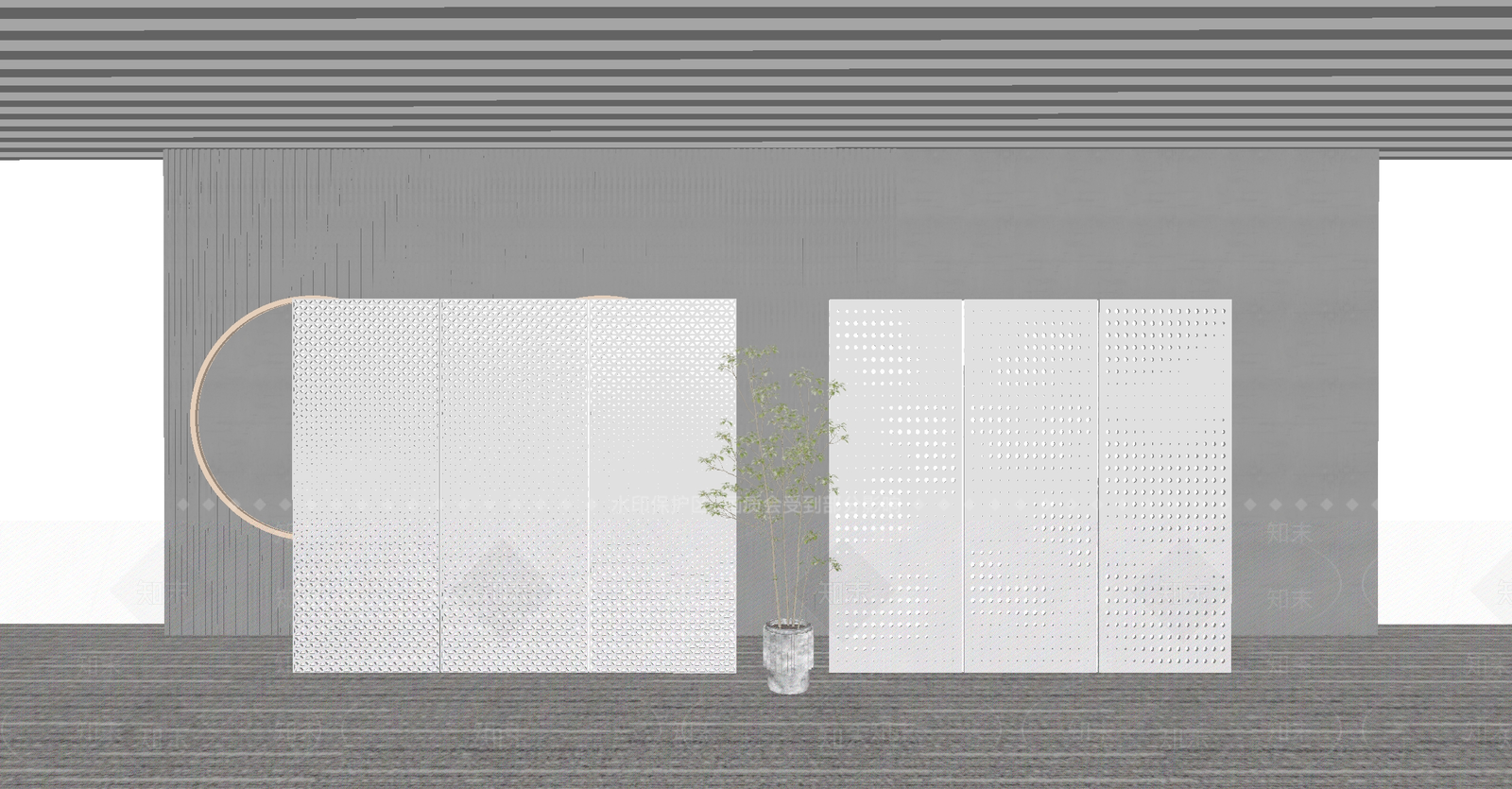 现代背景墙SU模型下载【ID:1191498086】