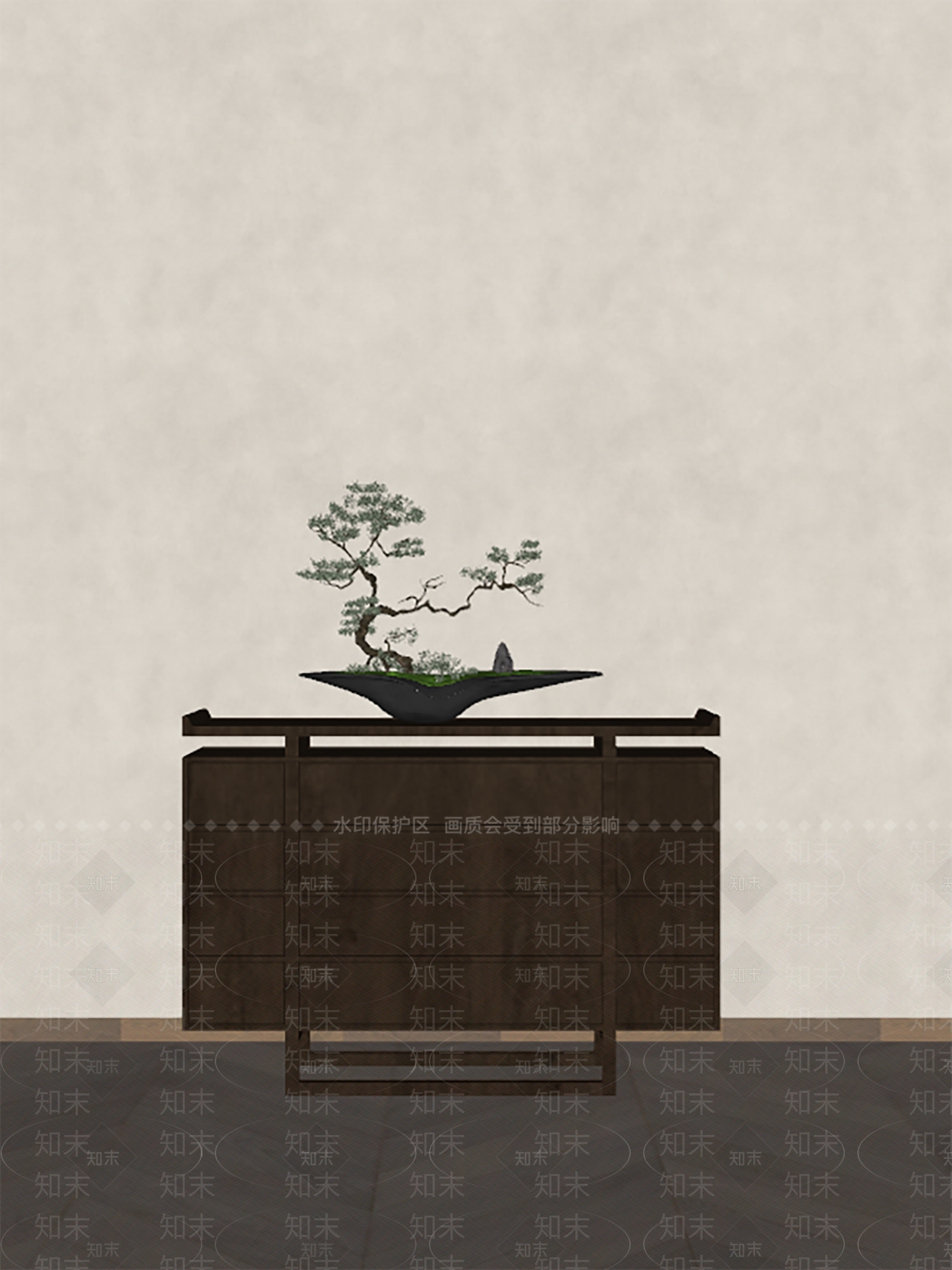 新中式中式斗柜SU模型下载【ID:1191498838】