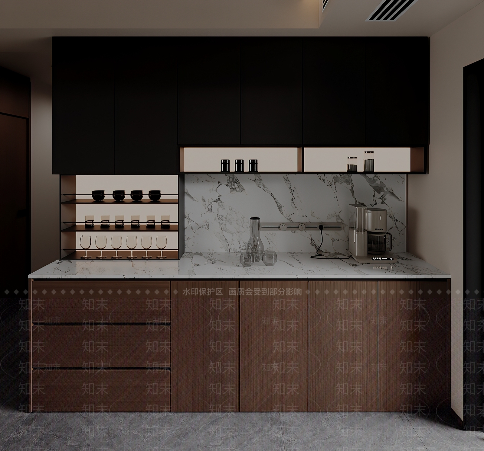 现代酒柜3D模型下载【ID:1191500263】