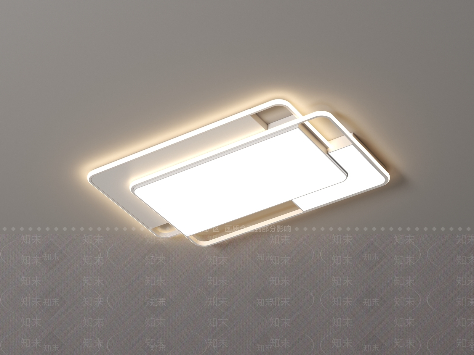 现代吸顶灯3D模型下载【ID:1191500477】