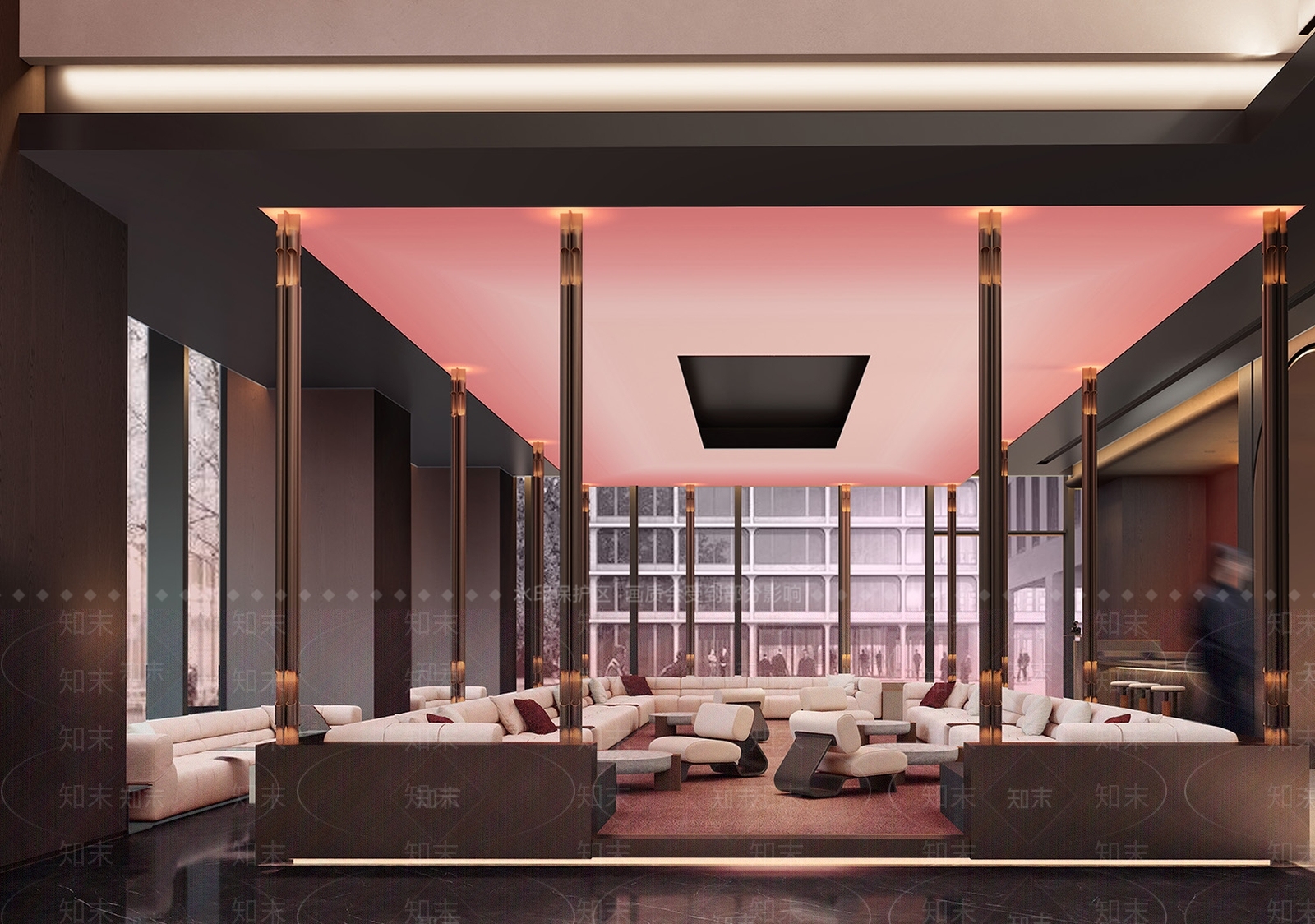 现代酒店大堂SU模型下载【ID:1191501596】