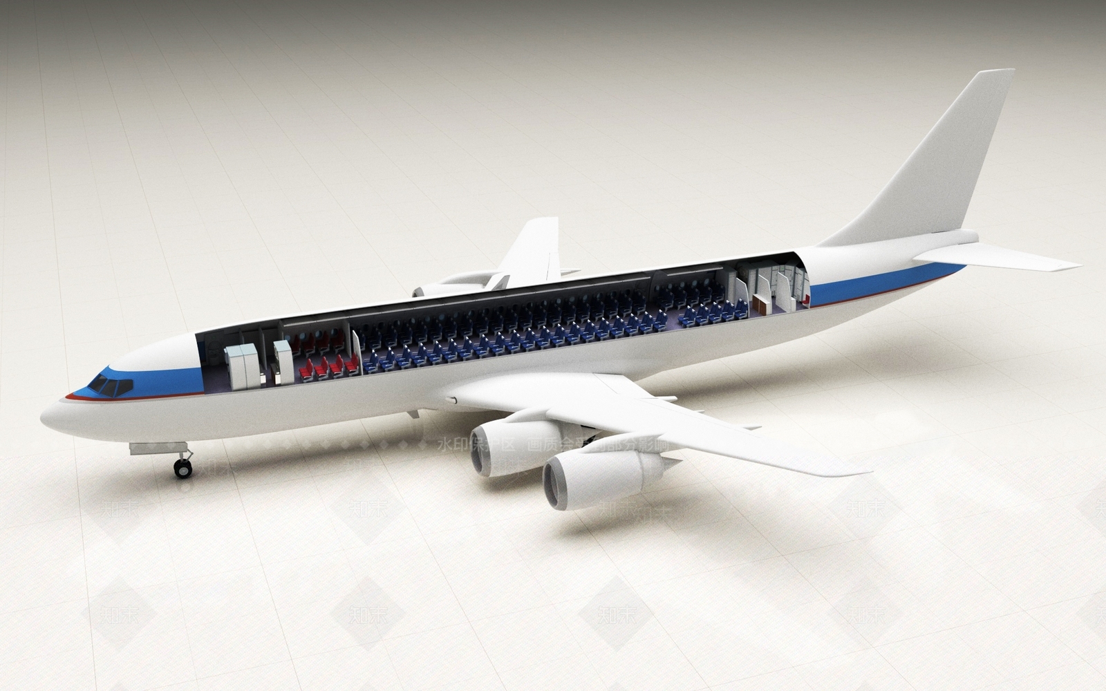 飞机SU模型下载【ID:1191504595】