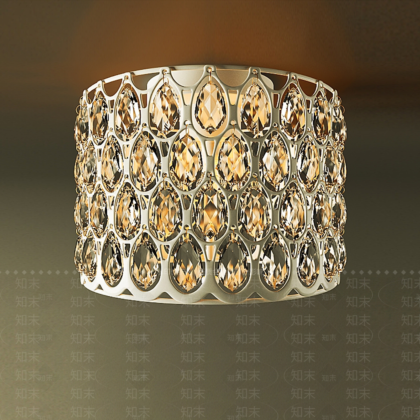 现代吸顶灯3D模型下载【ID:1191506780】
