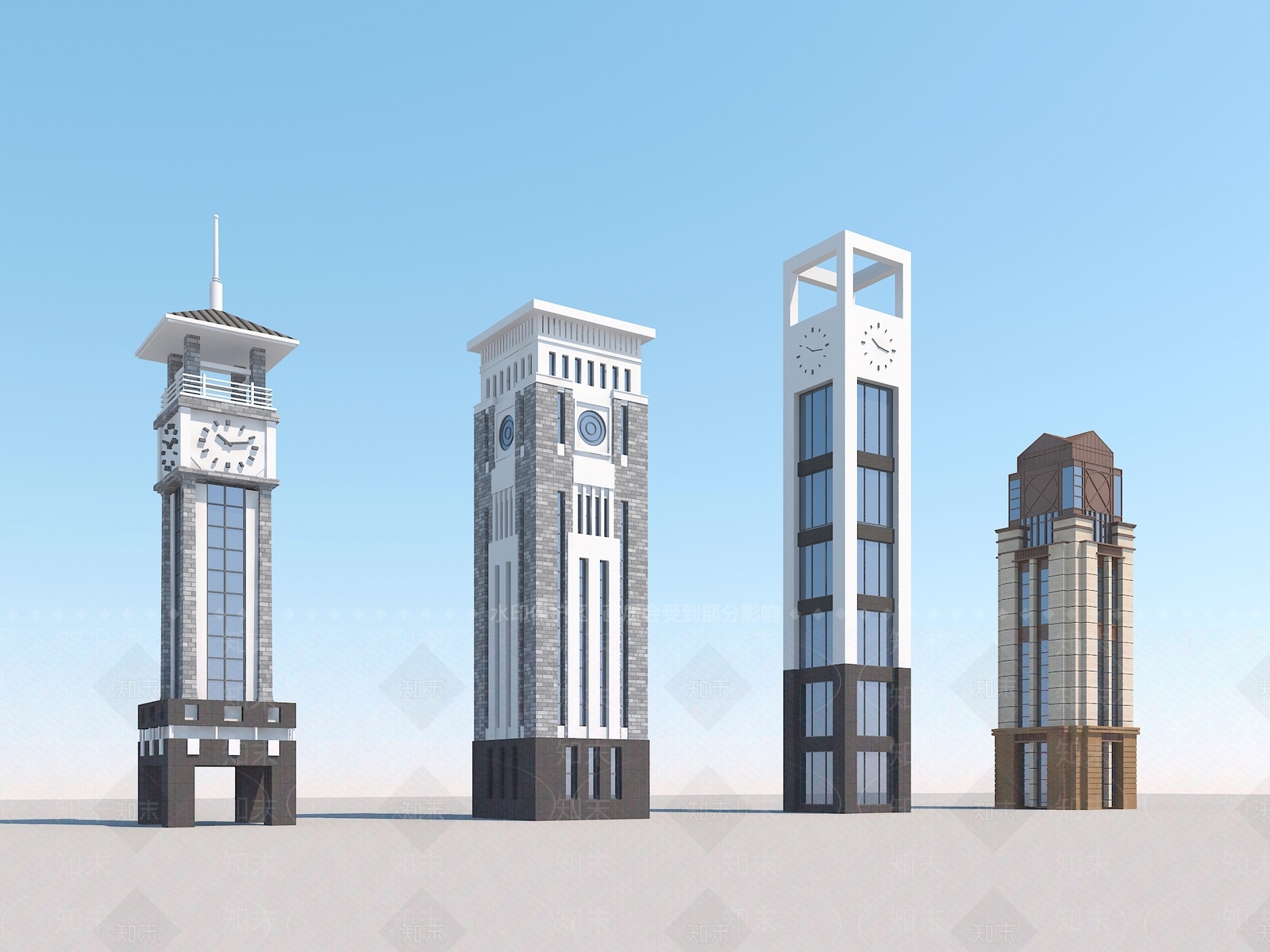 欧式办公楼SU模型下载【ID:1191507932】