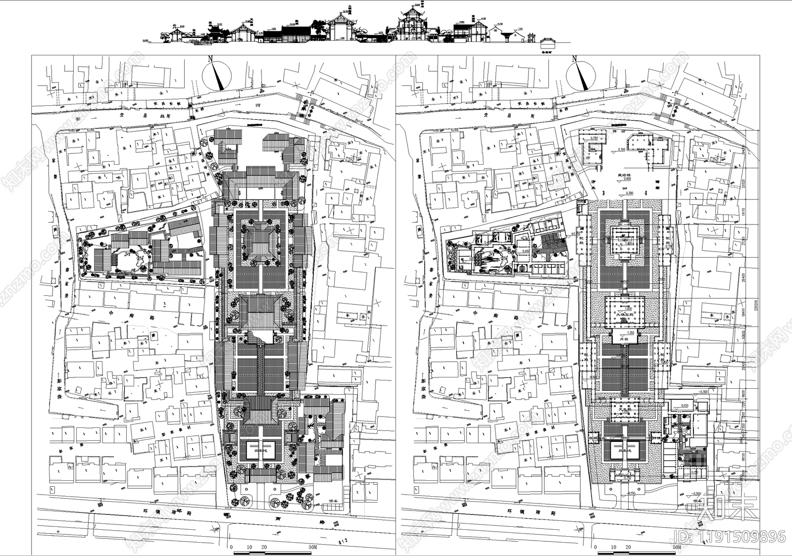 寺庙施工图下载【ID:1191509896】