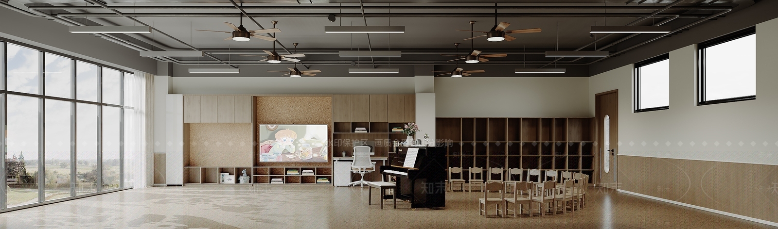 现代幼儿园3D模型下载【ID:1191518607】