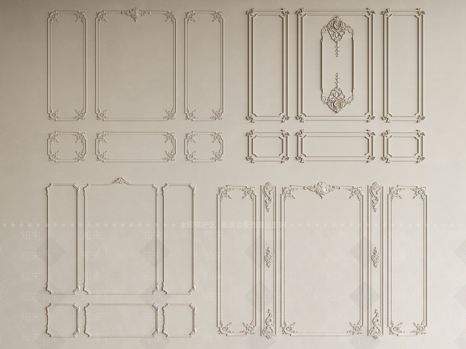 法式雕花3D模型下载【ID:1191520216】