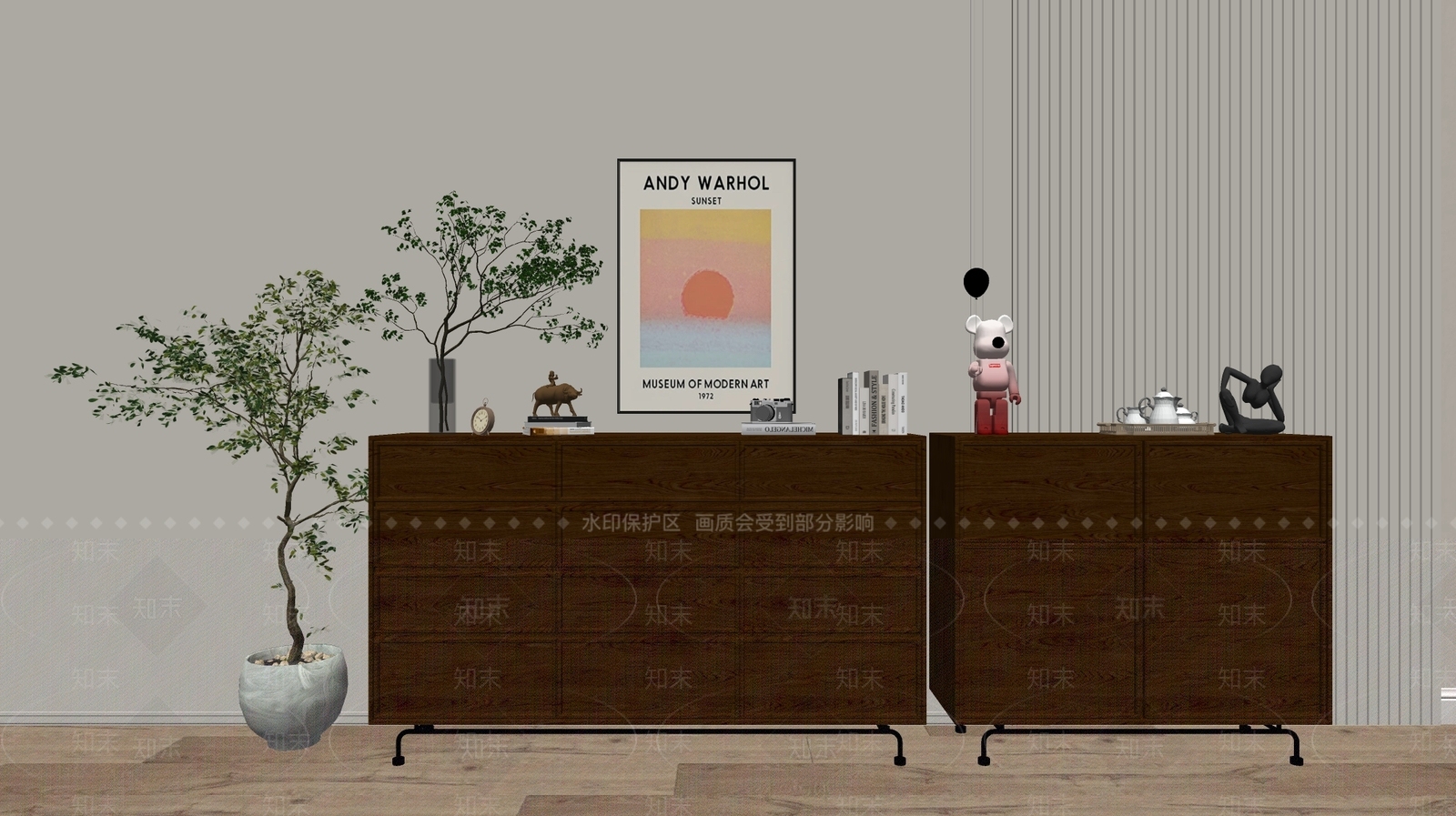 现代斗柜SU模型下载【ID:1191521661】
