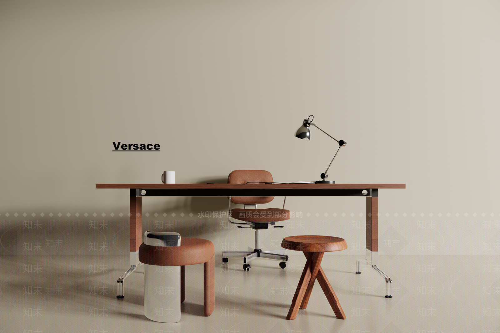 法式中古办公桌SU模型下载【ID:1191522407】