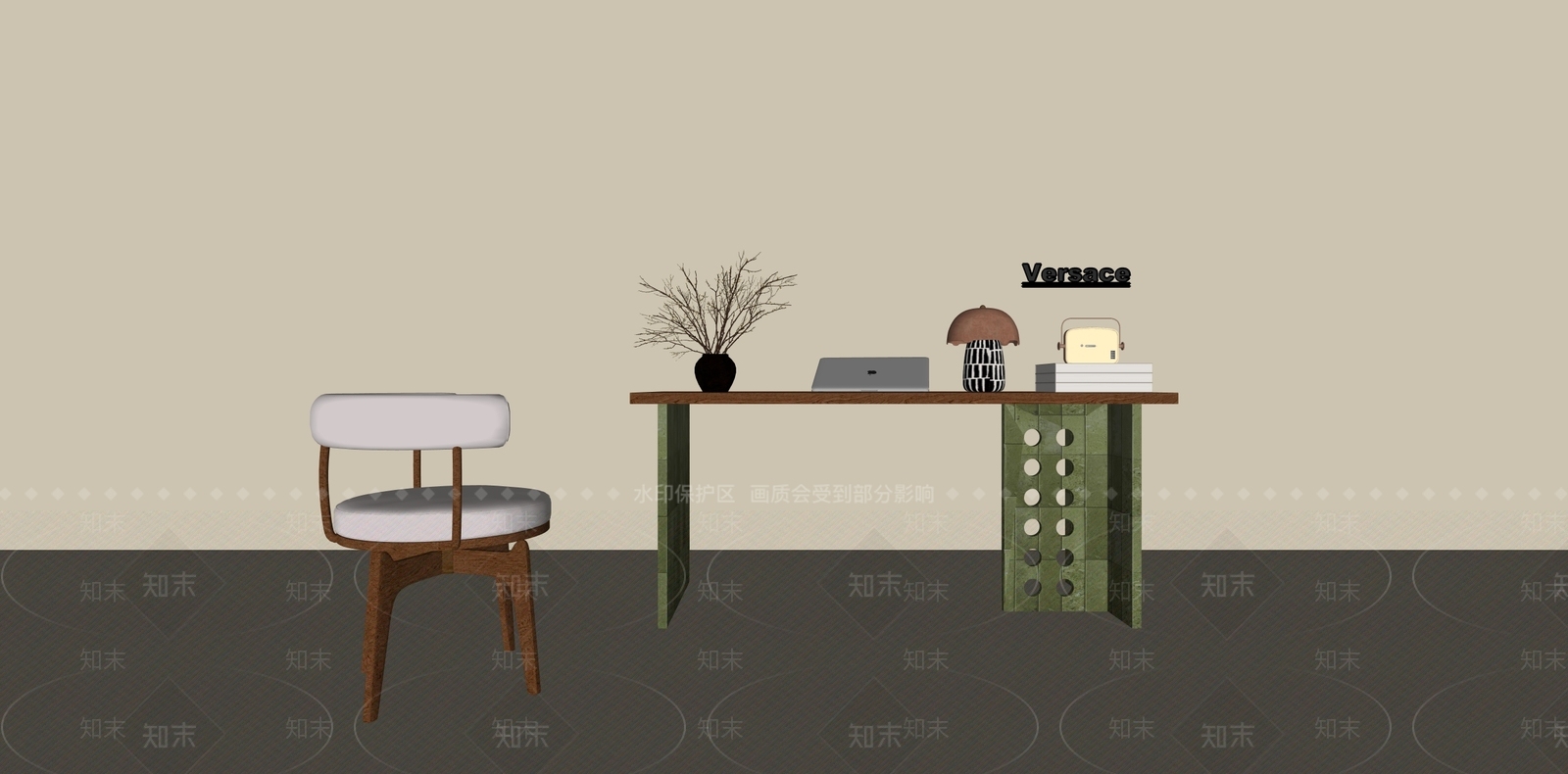 法式中古书桌SU模型下载【ID:1191522898】