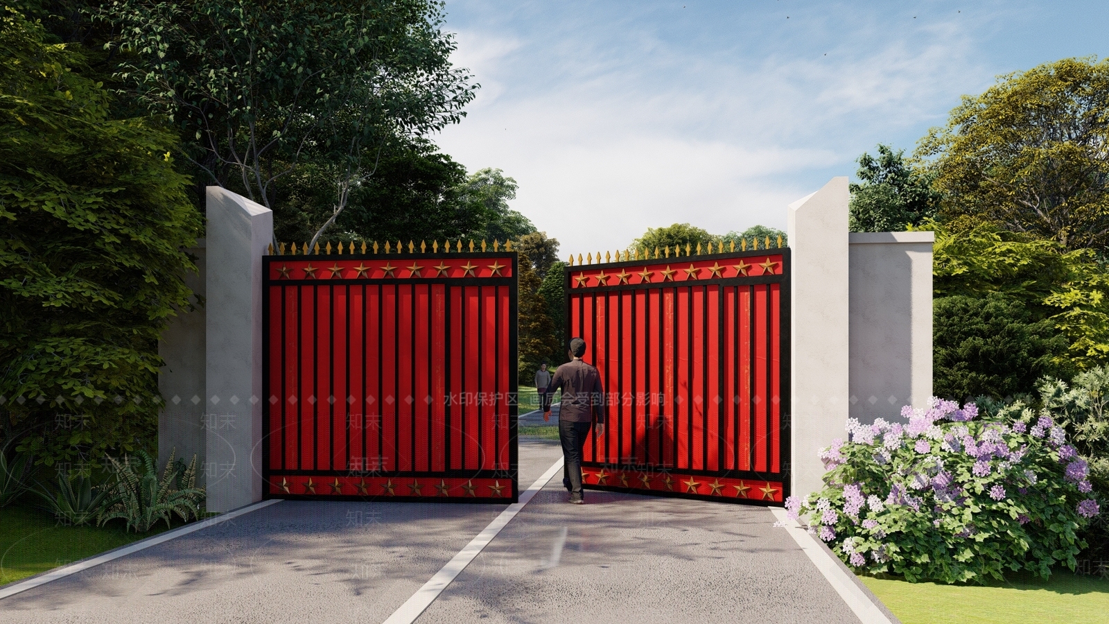 新中式现代古建筑SU模型下载【ID:1191524937】