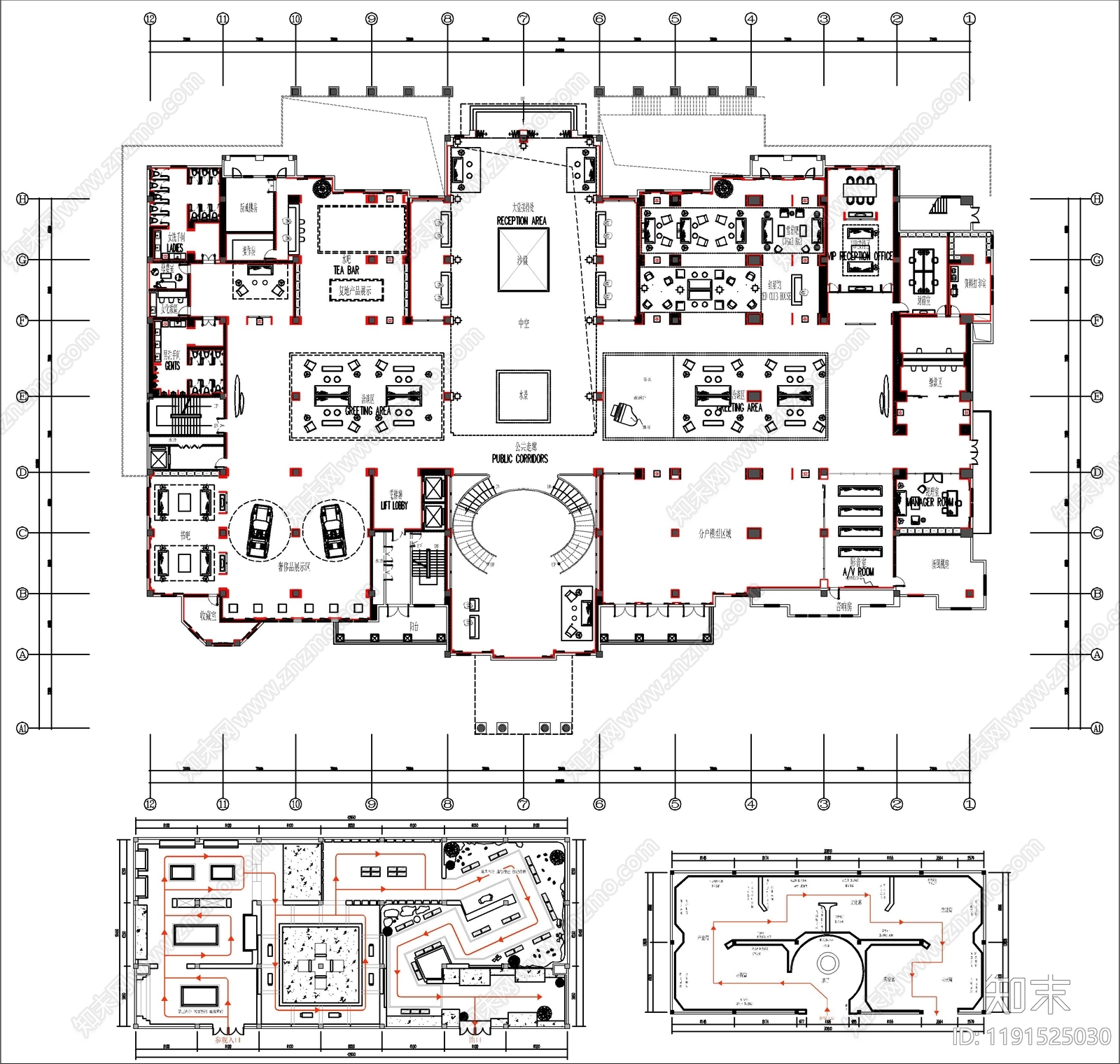 现代新中式其他商业空间cad施工图下载【ID:1191525030】