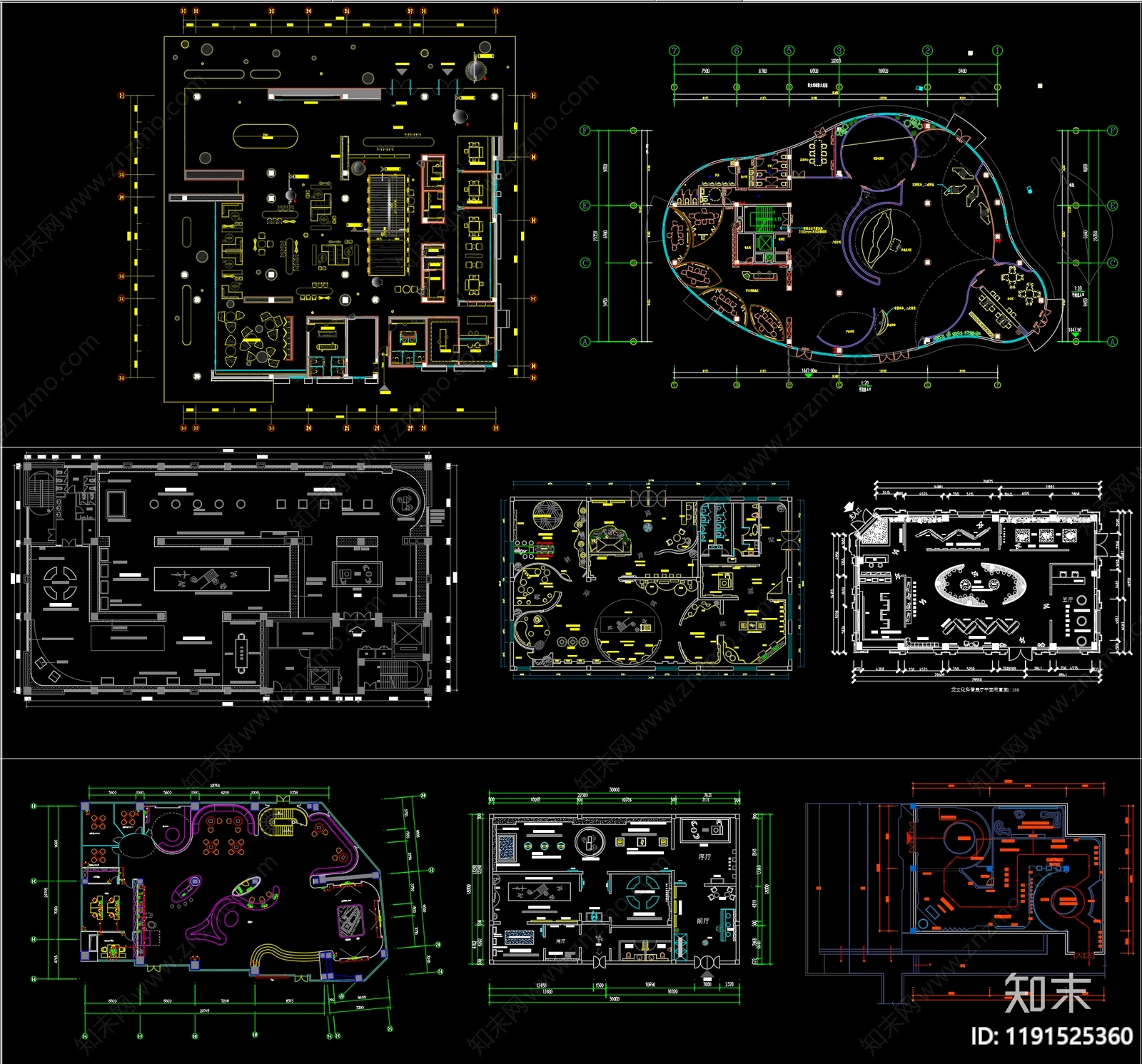 现代新中式其他商业空间cad施工图下载【ID:1191525360】
