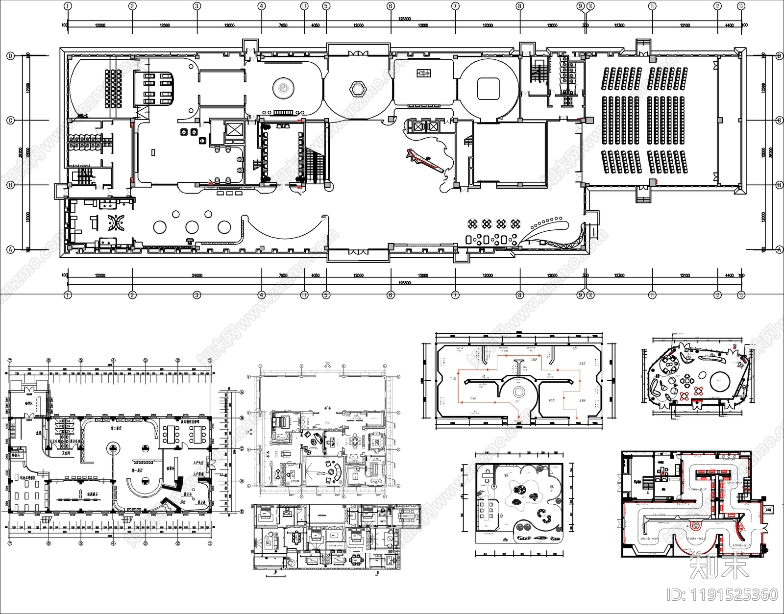 现代新中式其他商业空间cad施工图下载【ID:1191525360】