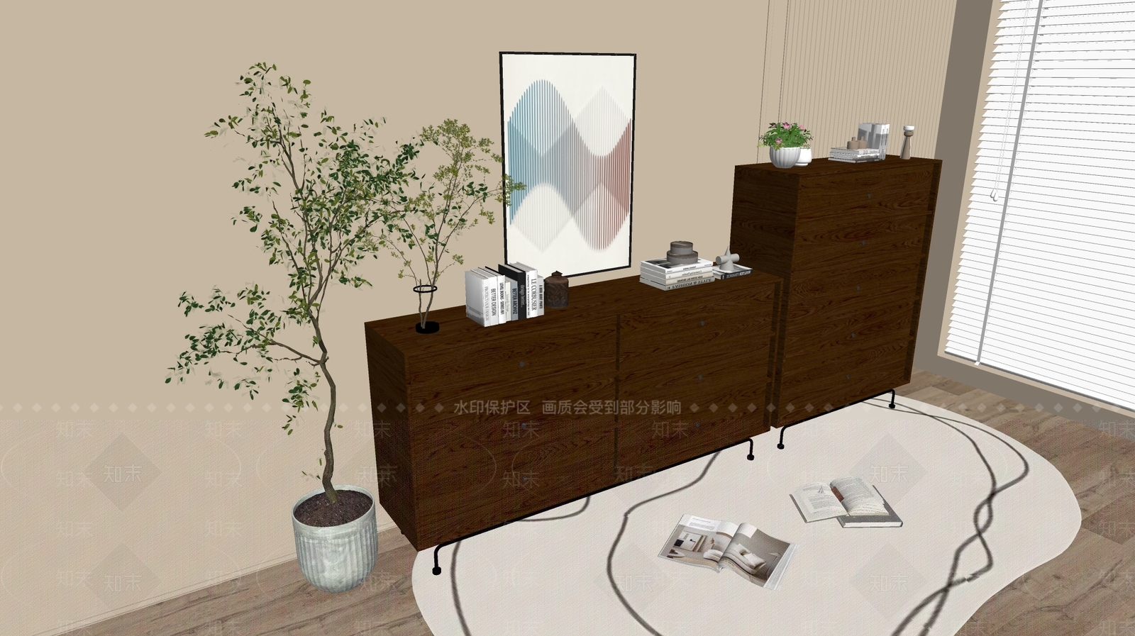 现代斗柜SU模型下载【ID:1191525816】