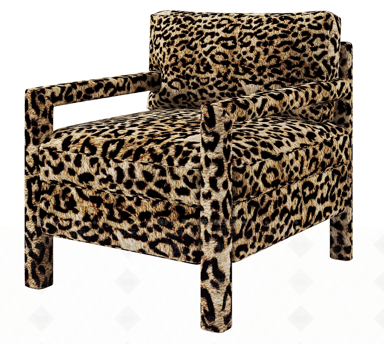 现代简约单人沙发3D模型下载【ID:1191529229】