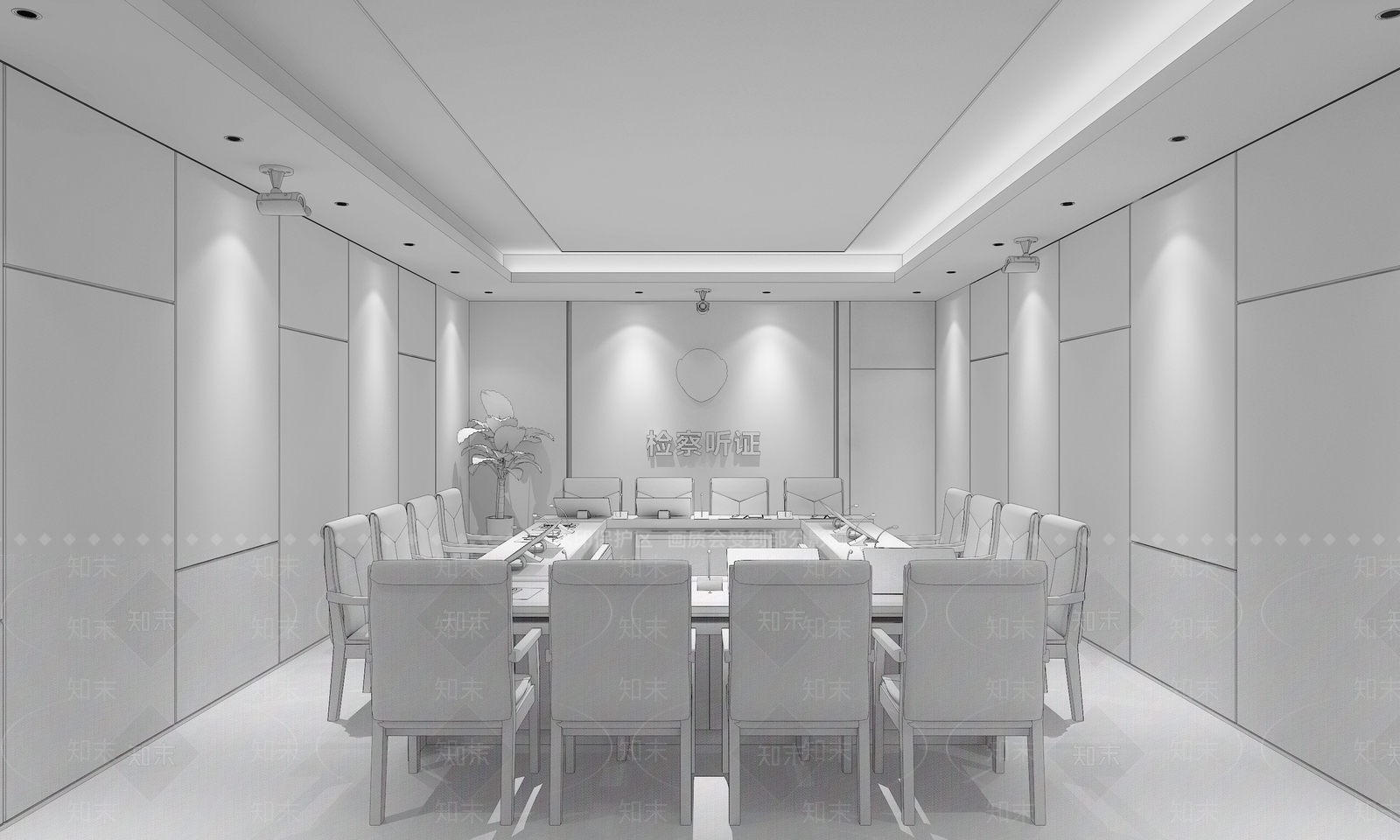 现代党政机关3D模型下载【ID:1191530239】