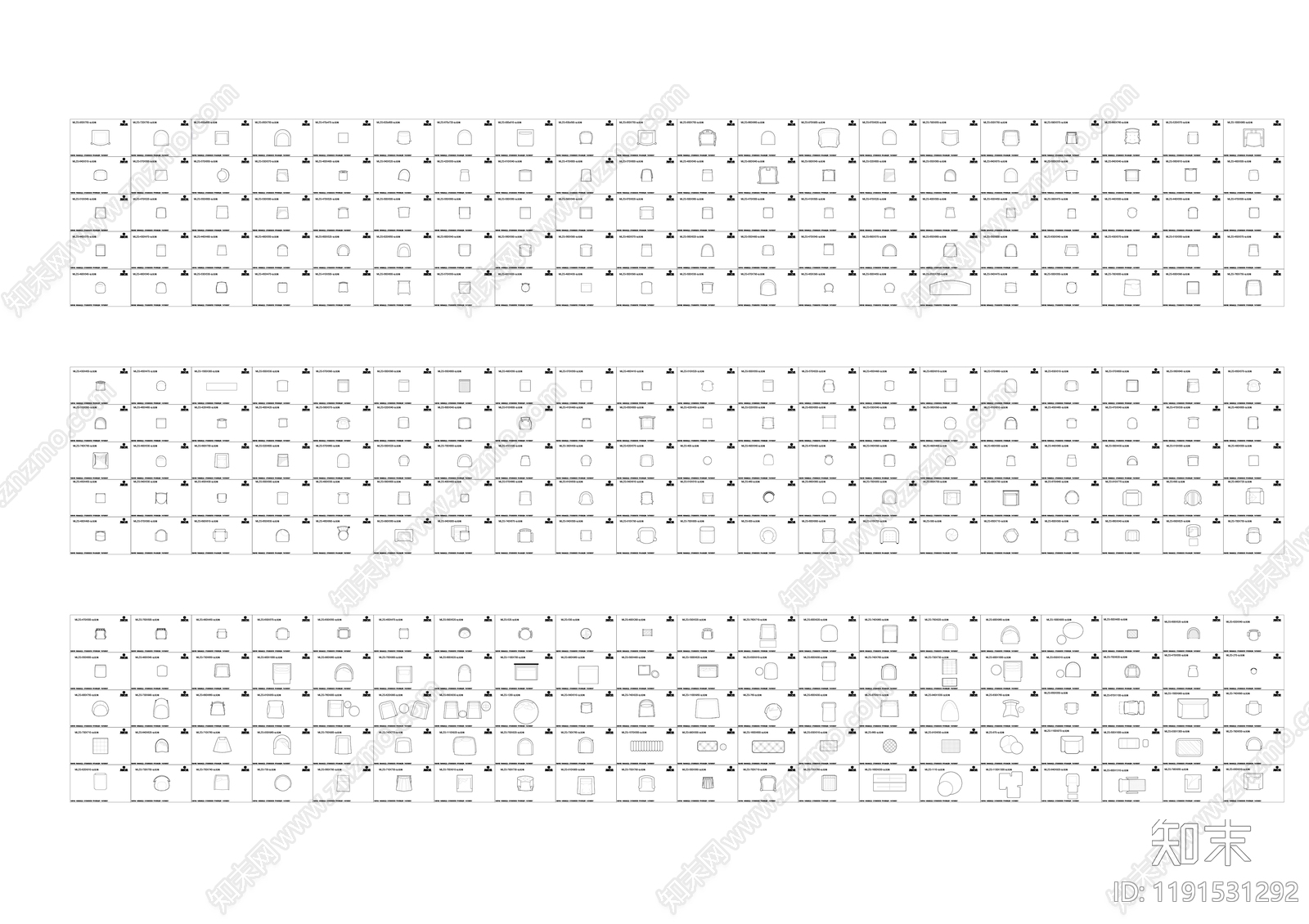现代极简桌椅施工图下载【ID:1191531292】