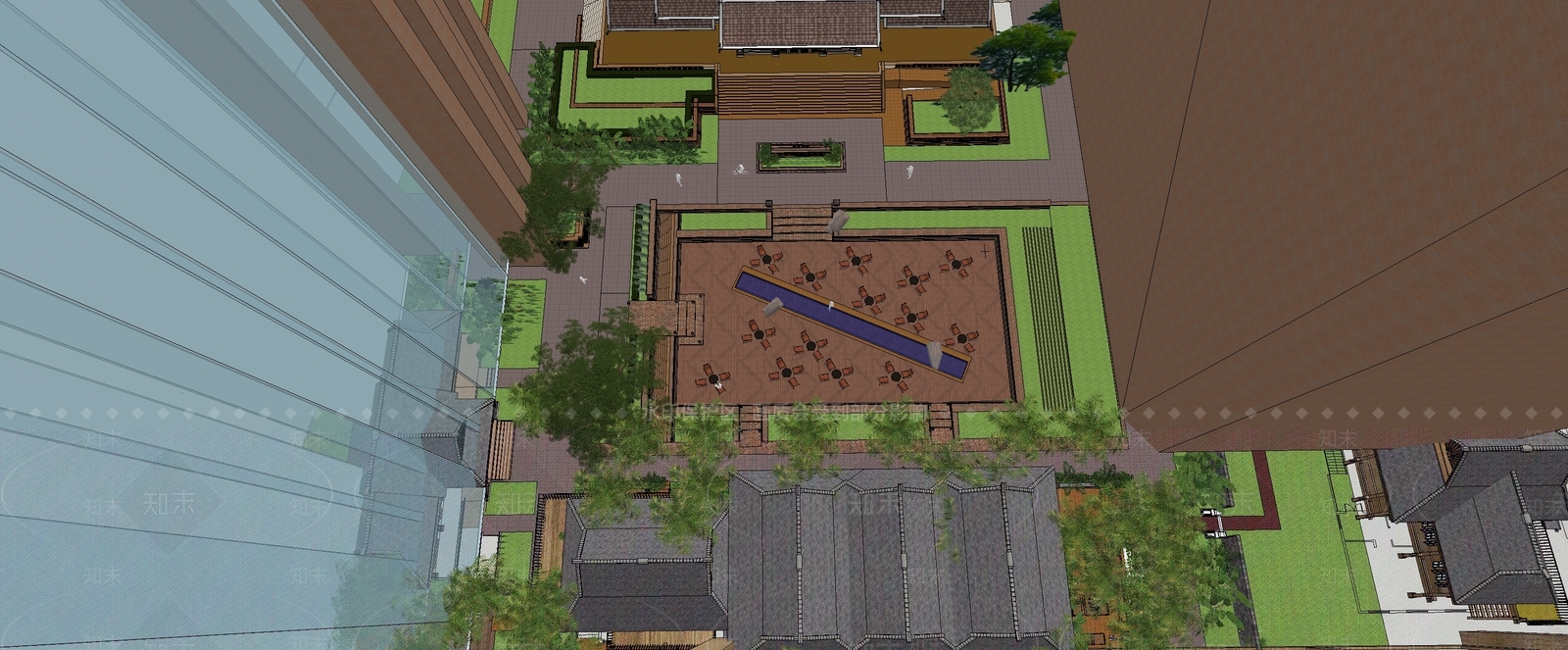 现代乡村庭院SU模型下载【ID:1191531891】