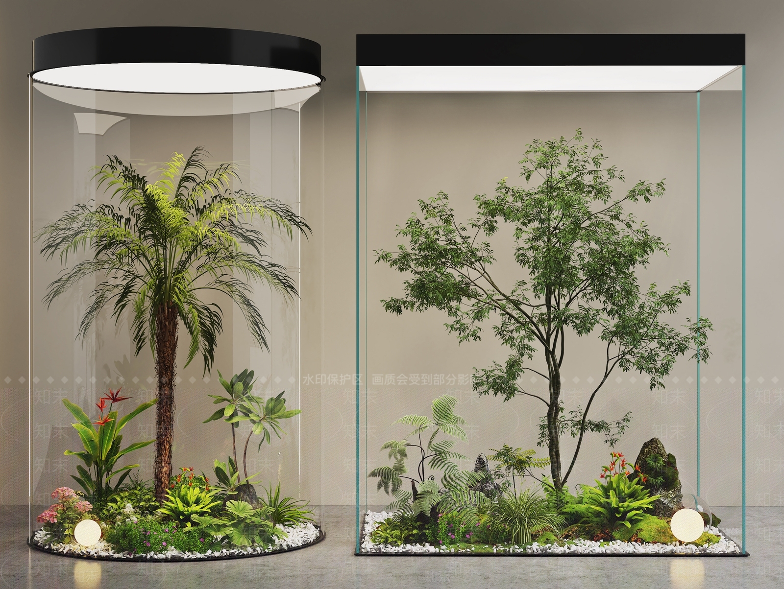 现代室内景观3D模型下载【ID:1191533360】