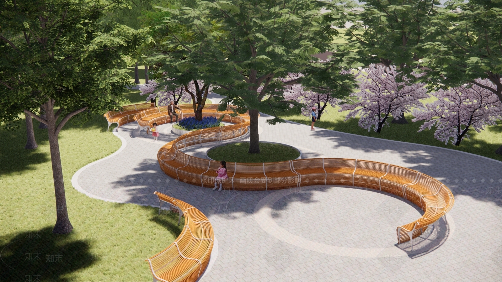 现代简约景观座椅SU模型下载【ID:1191533931】