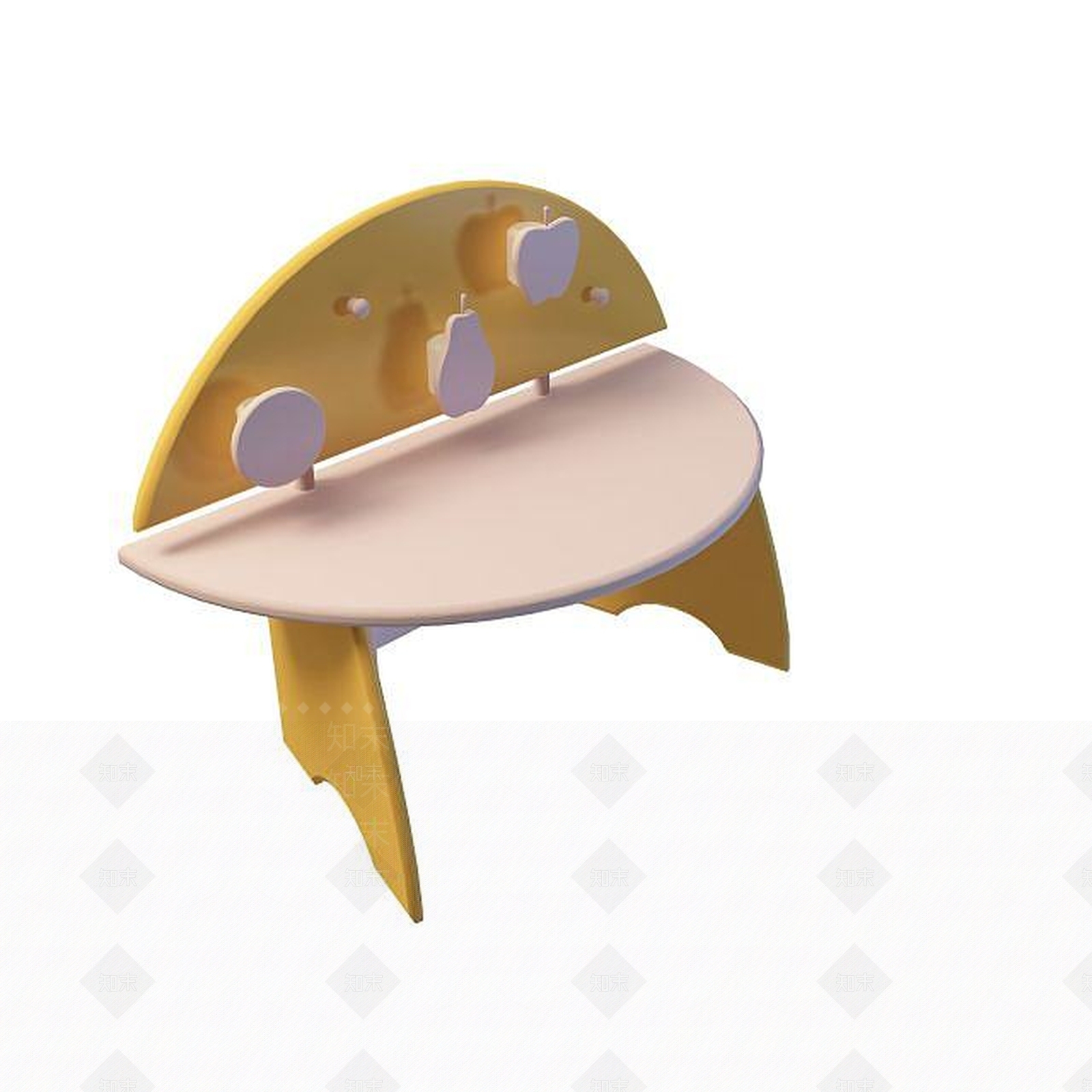 现代书桌3D模型下载【ID:1191539396】