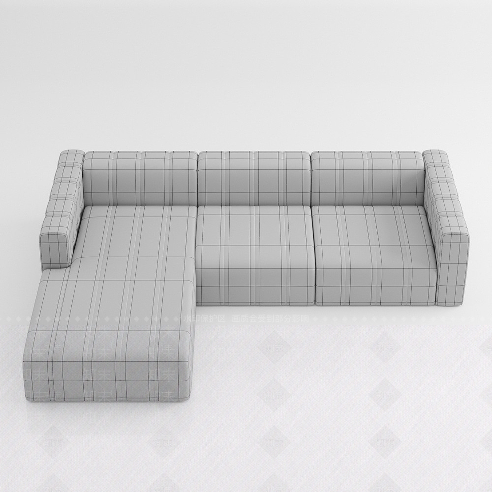 现代双人沙发3D模型下载【ID:1191539674】