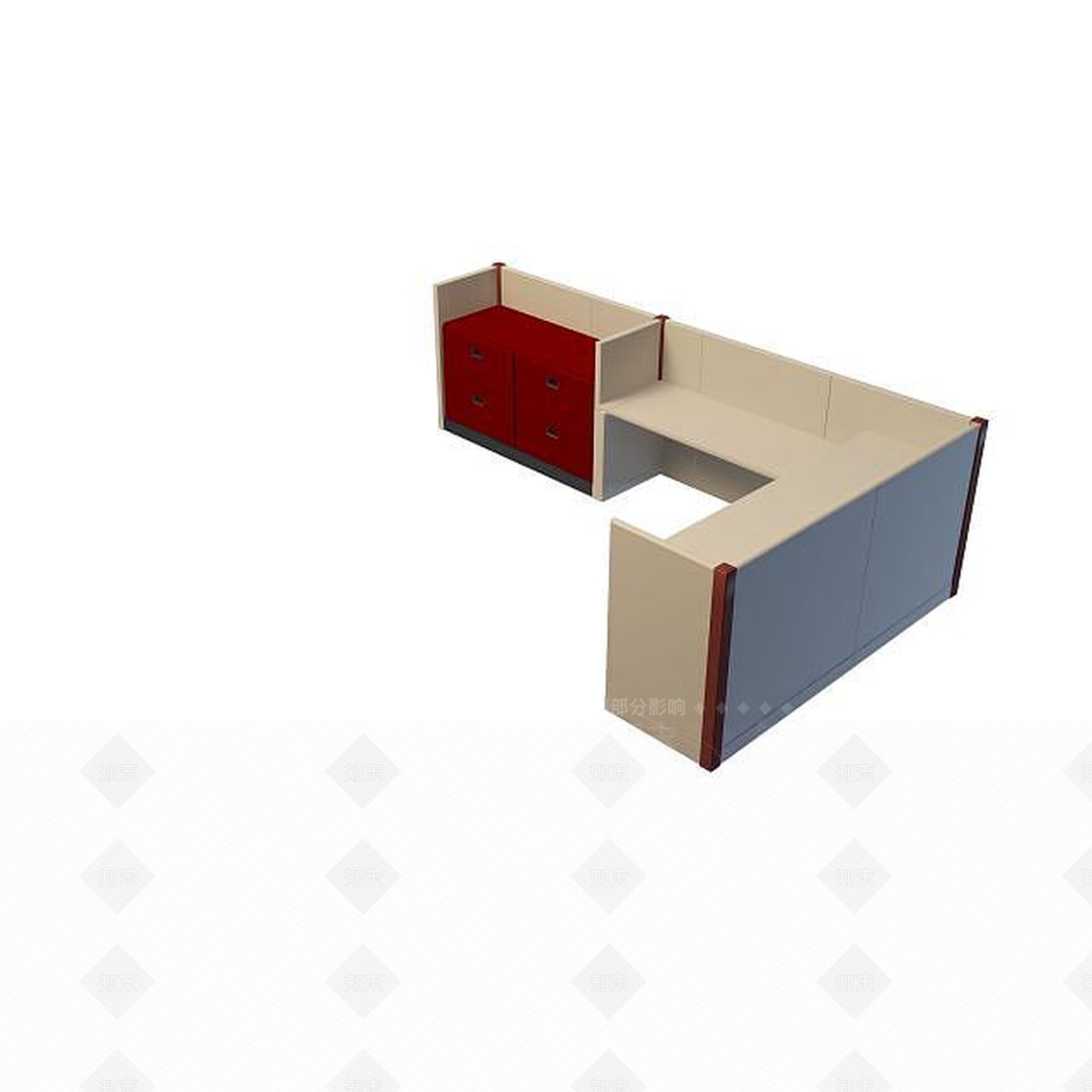 现代书桌3D模型下载【ID:1199363664】