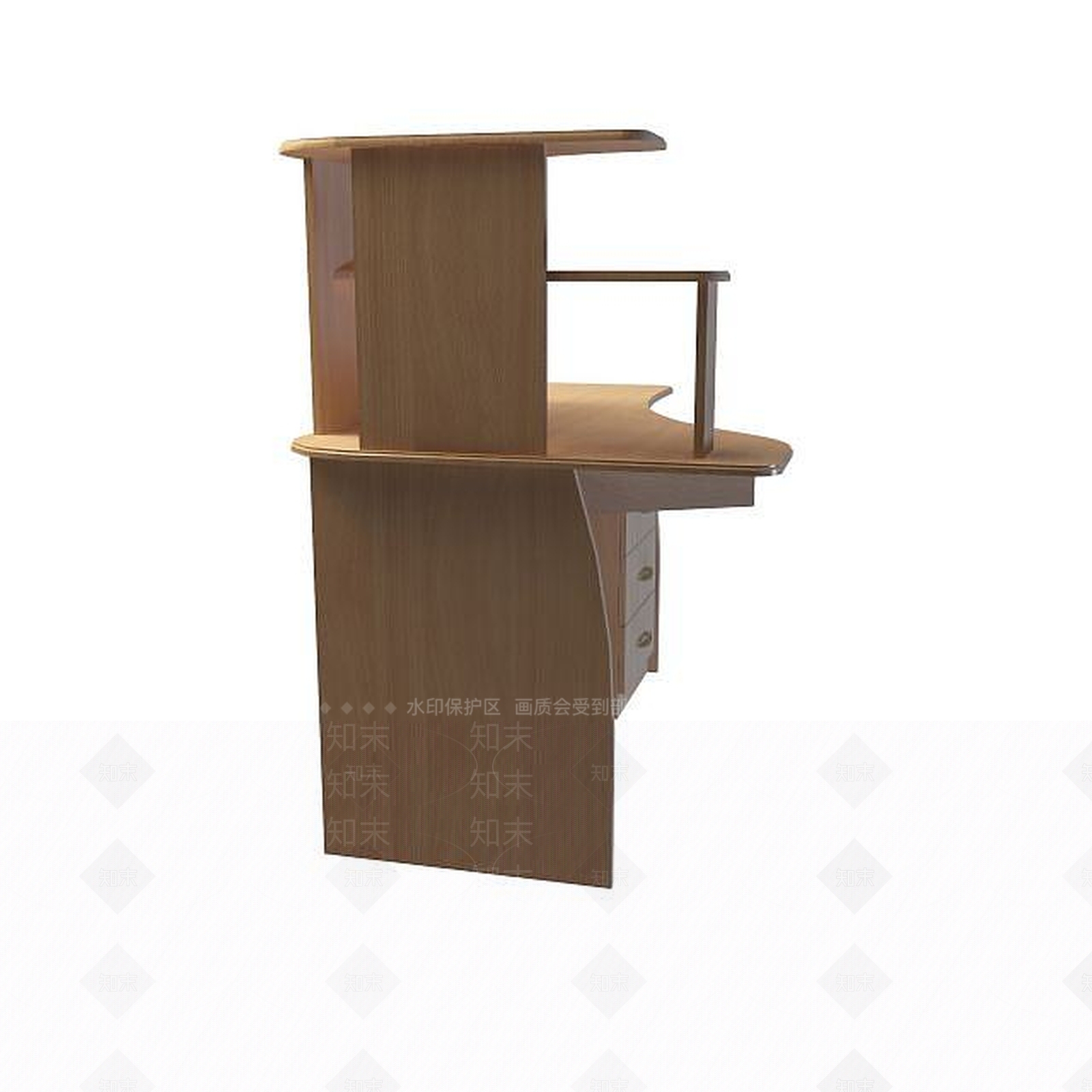 现代书桌3D模型下载【ID:1191540713】