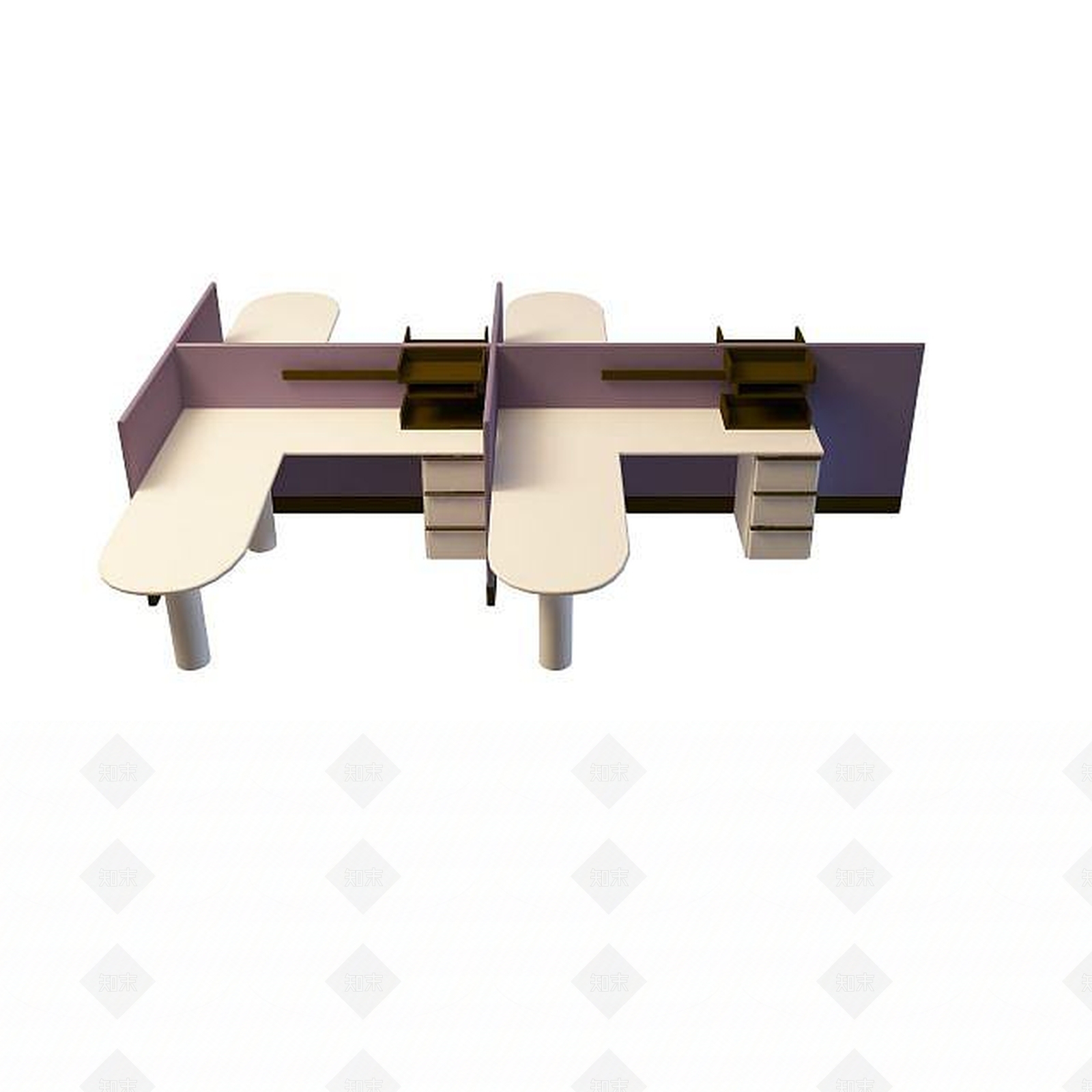 现代书桌3D模型下载【ID:1199368614】