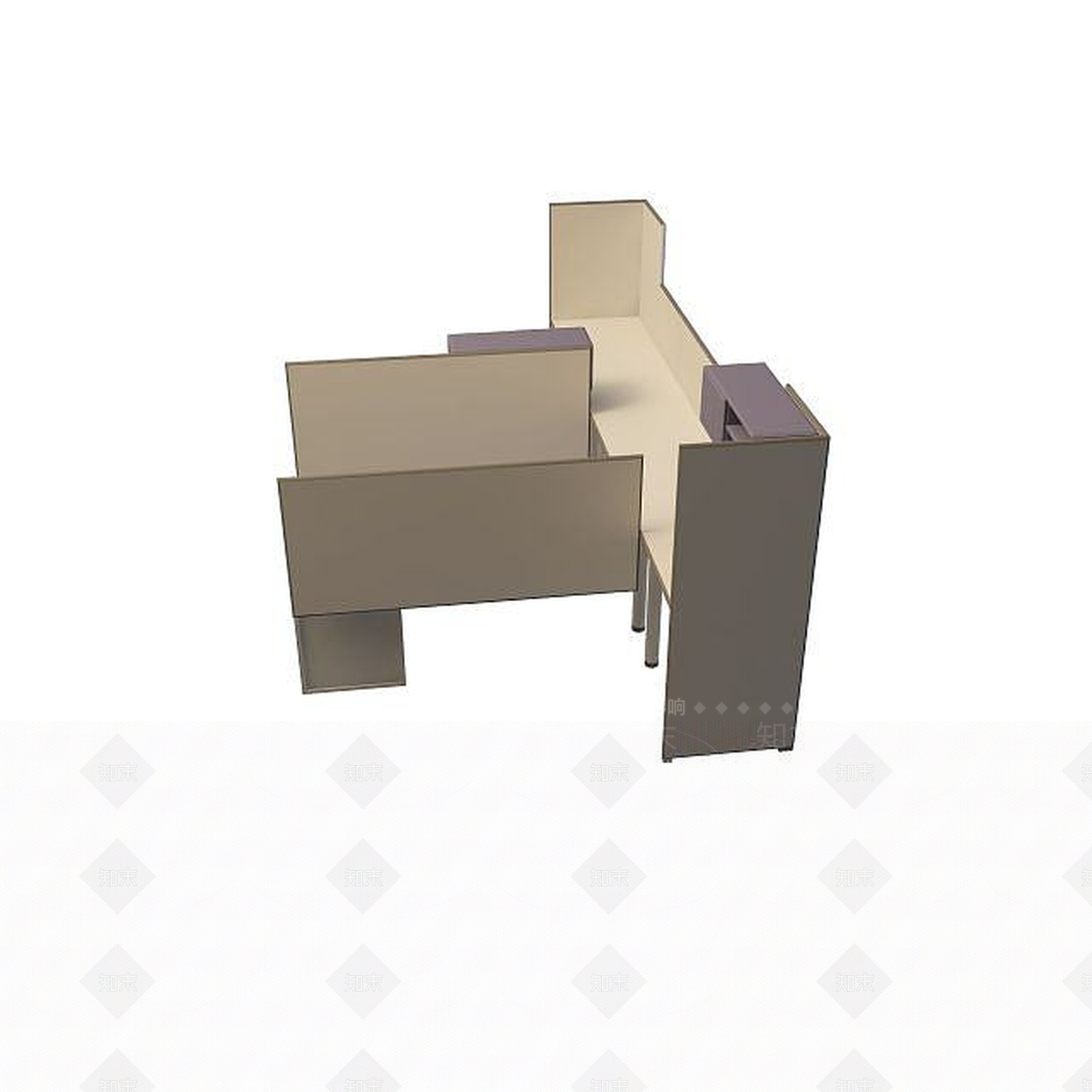 现代书桌3D模型下载【ID:1199363451】