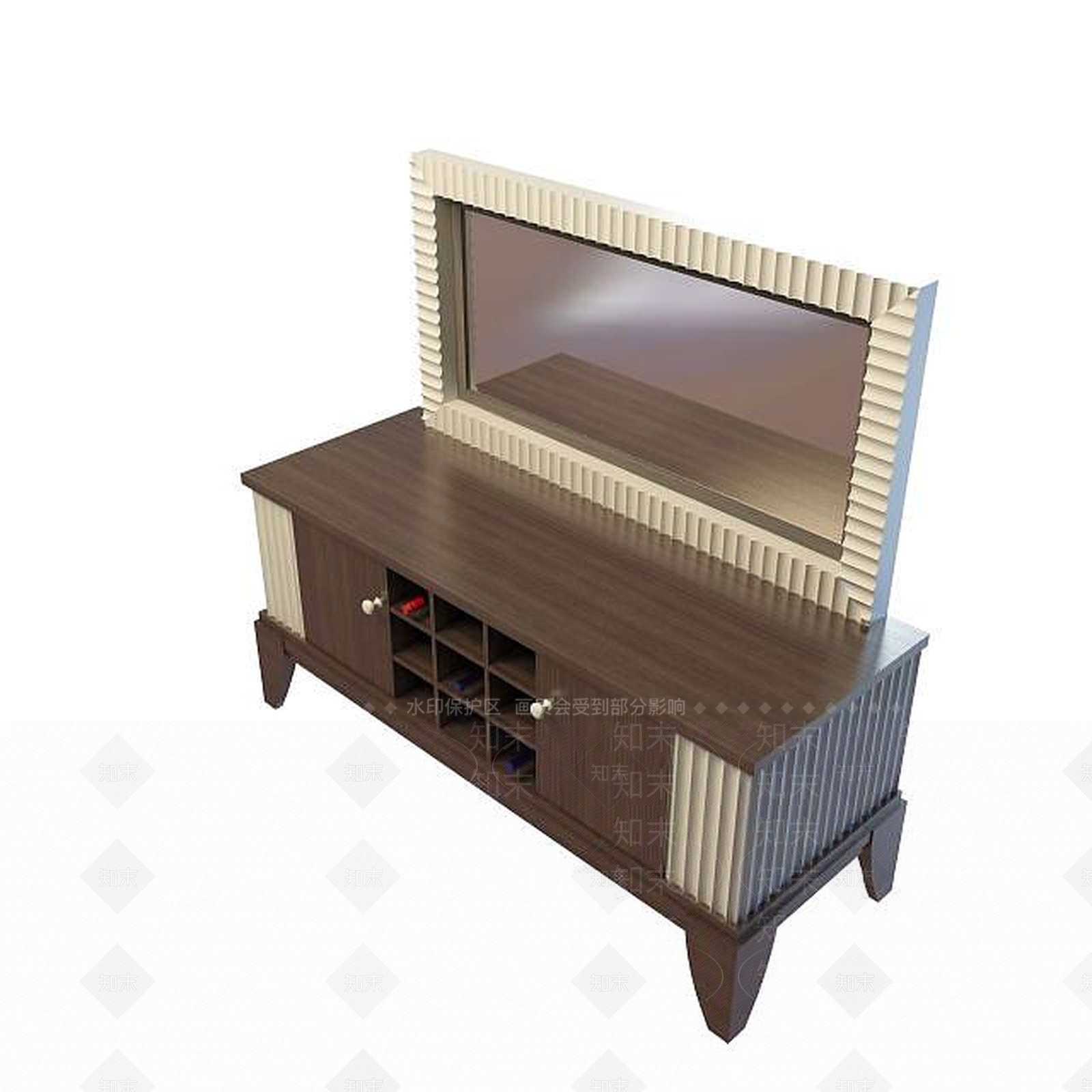 现代书桌3D模型下载【ID:1191542186】
