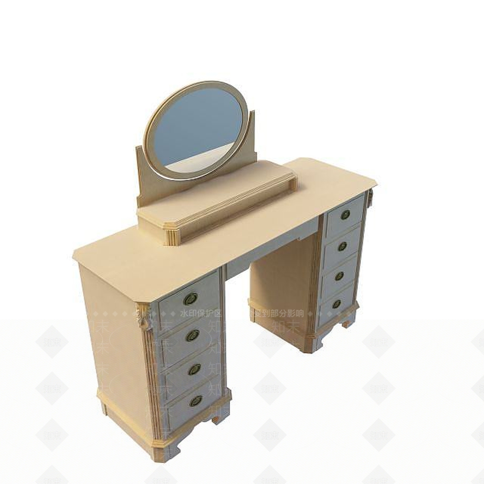 现代书桌3D模型下载【ID:1191544572】