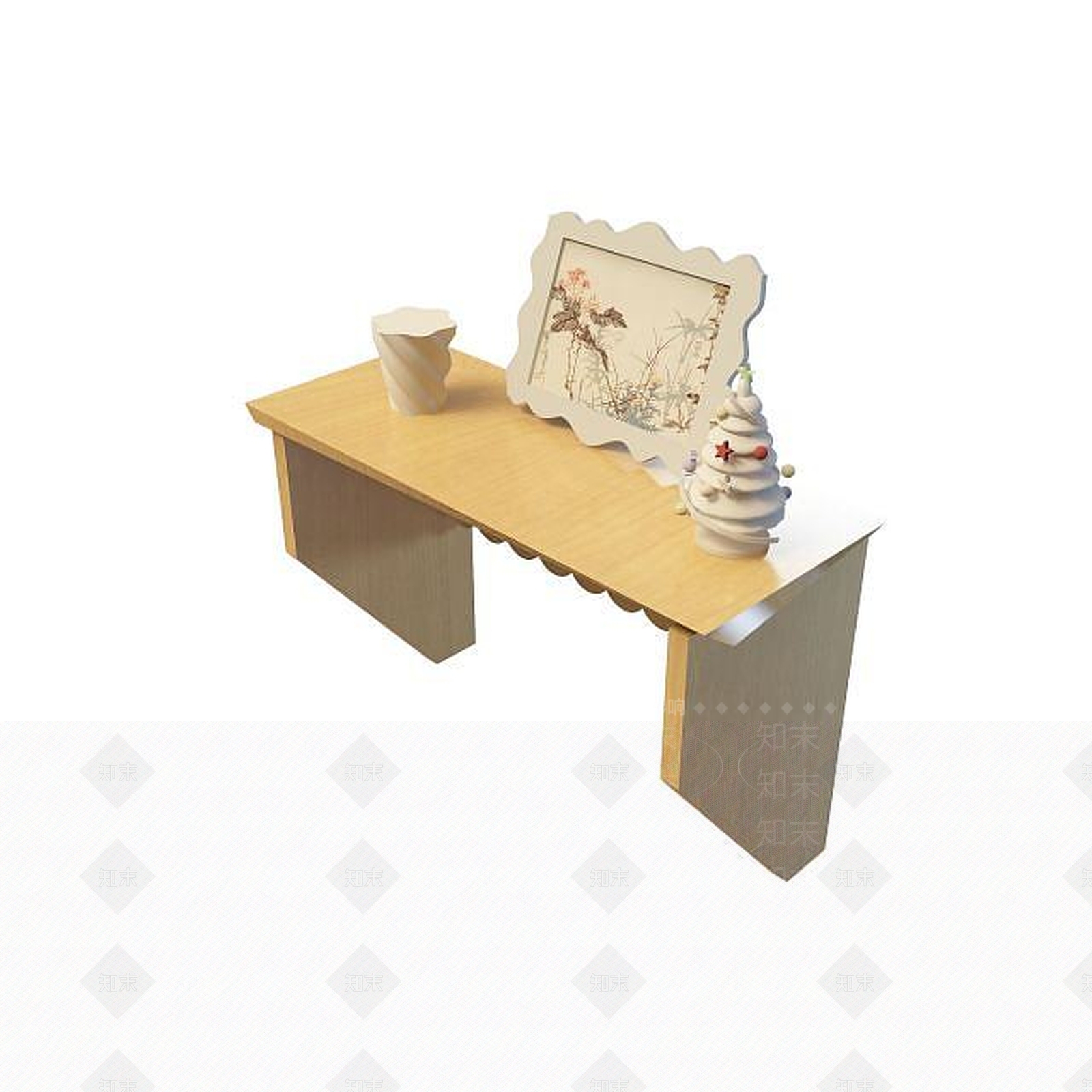 现代书桌3D模型下载【ID:1191544685】